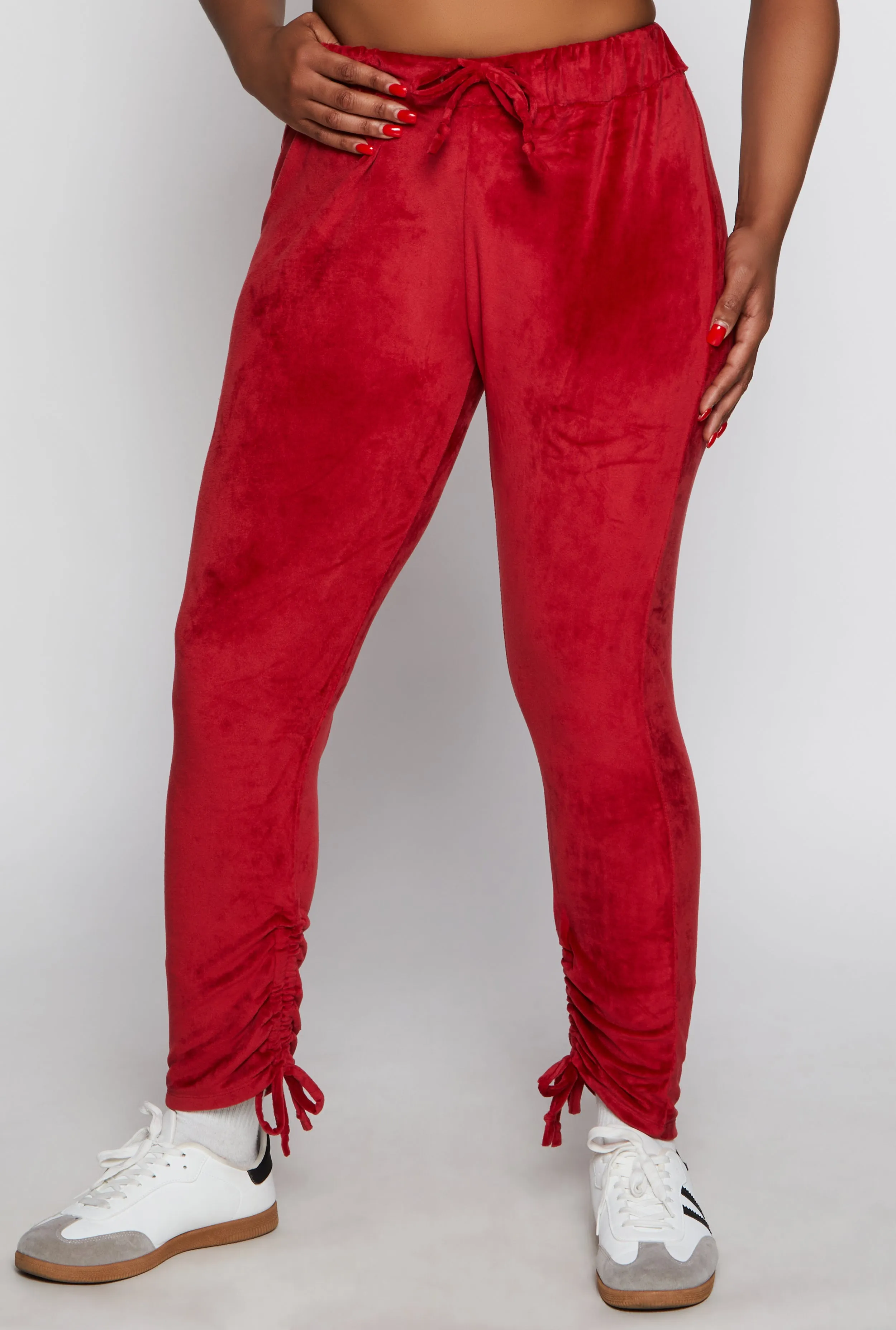 Plus Size Velour Ruched Leg Sweatpants sold by Rainbow product image thumbnail 2