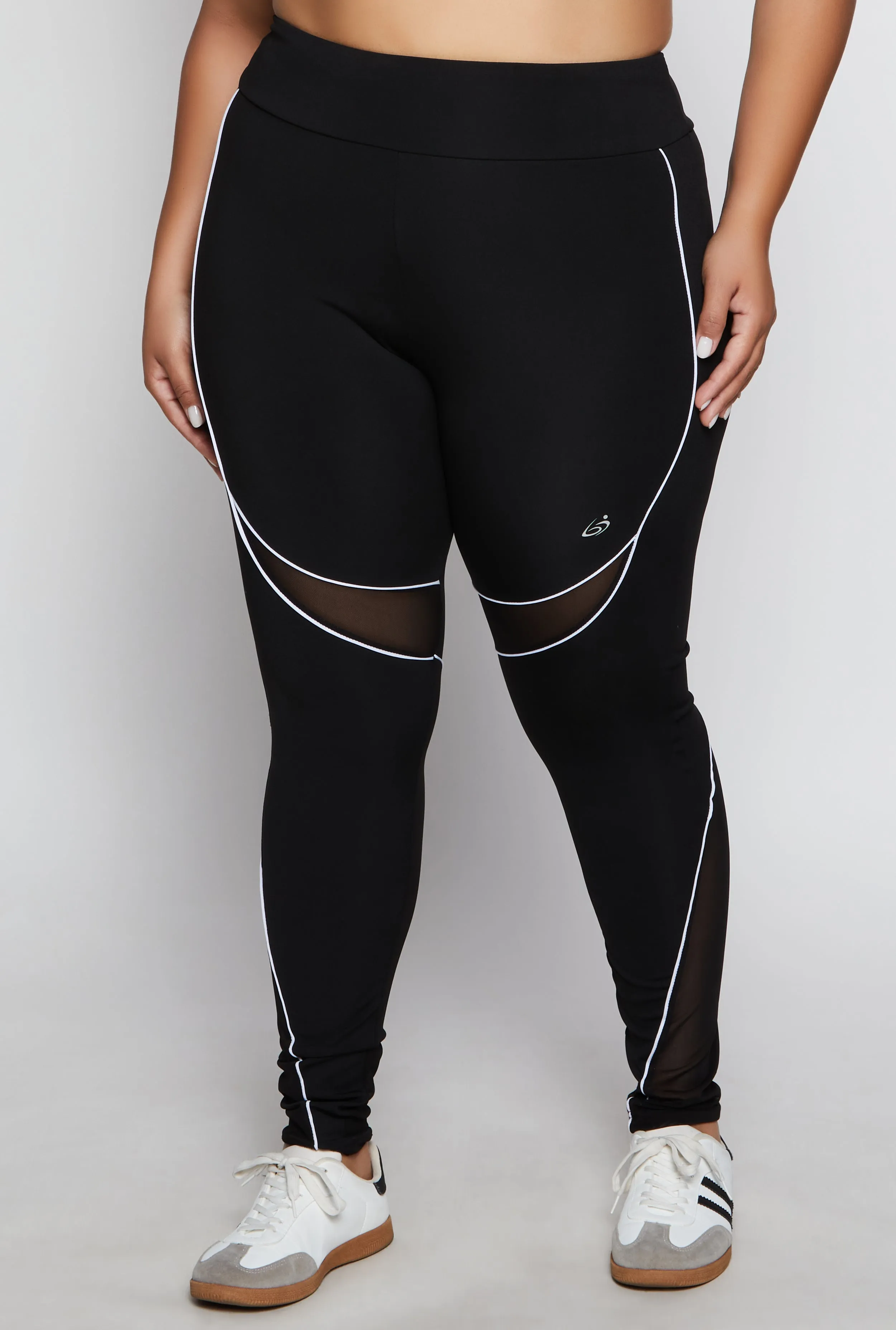Plus Size Mesh Insert Active Leggings sold by Rainbow product image thumbnail 2