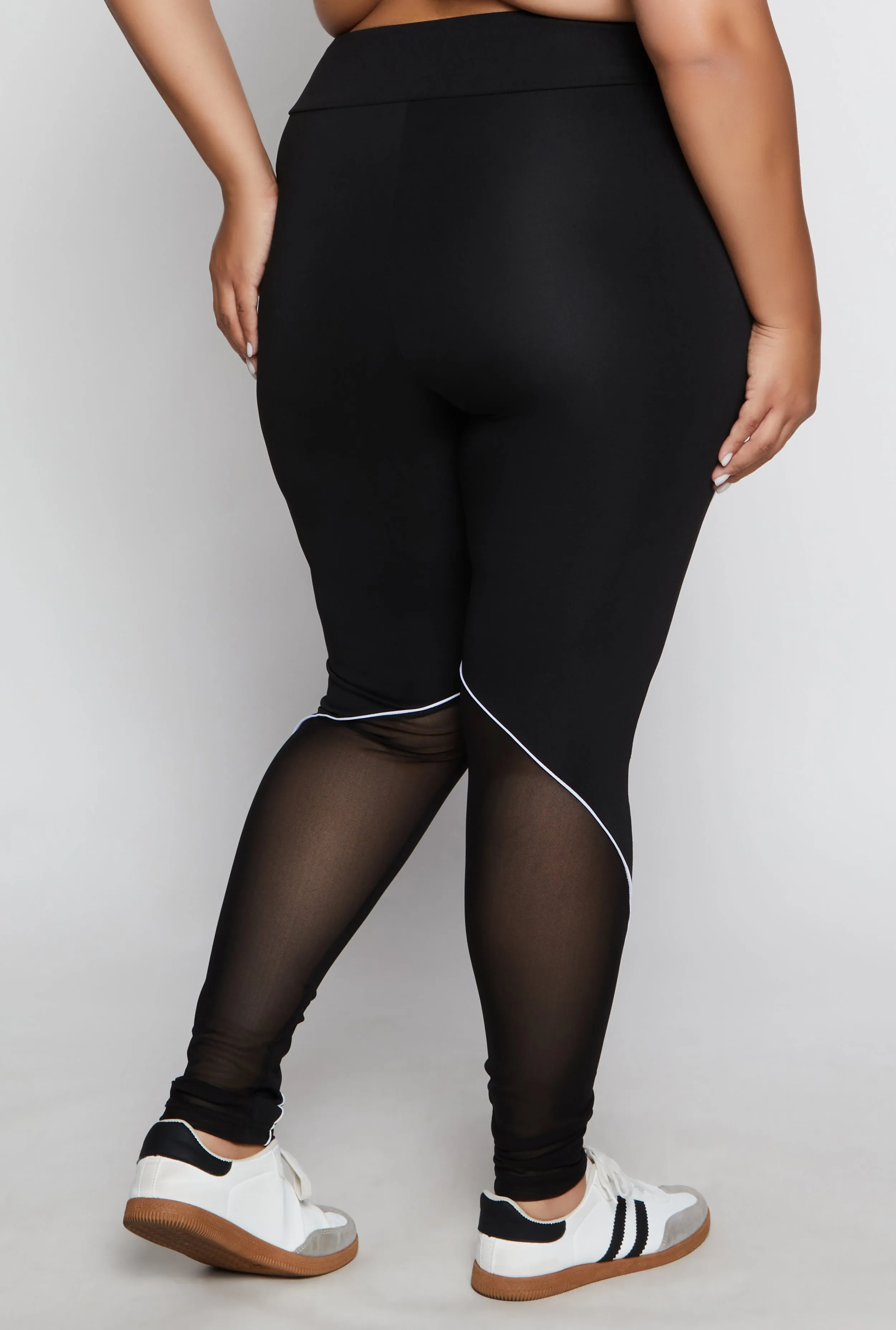 Plus Size Mesh Insert Active Leggings sold by Rainbow product image thumbnail 3