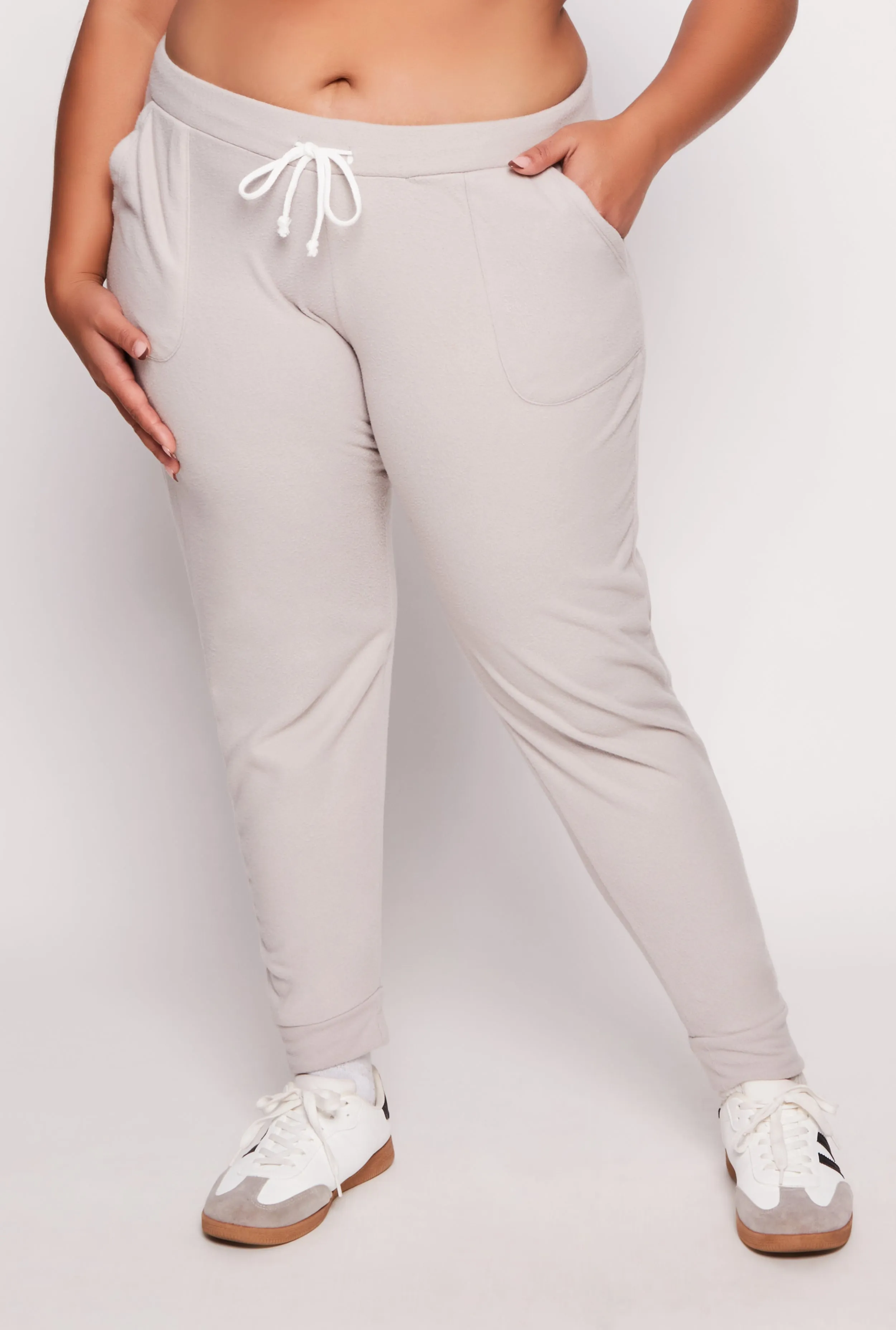 Plus Size Fleece Lined Drawstring Joggers sold by Rainbow product image thumbnail 2