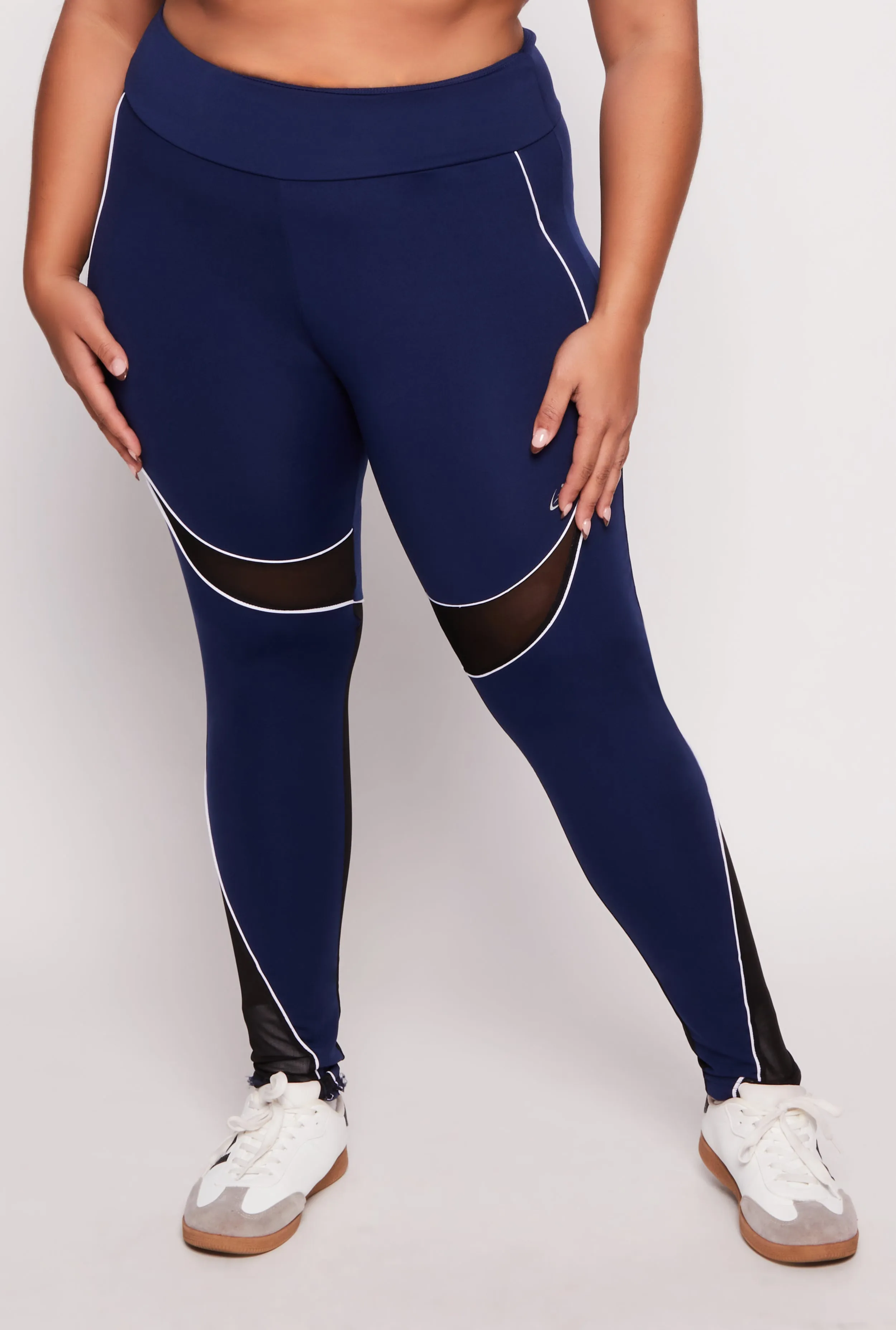 Plus Size Mesh Insert Active Leggings sold by Rainbow product image thumbnail 2