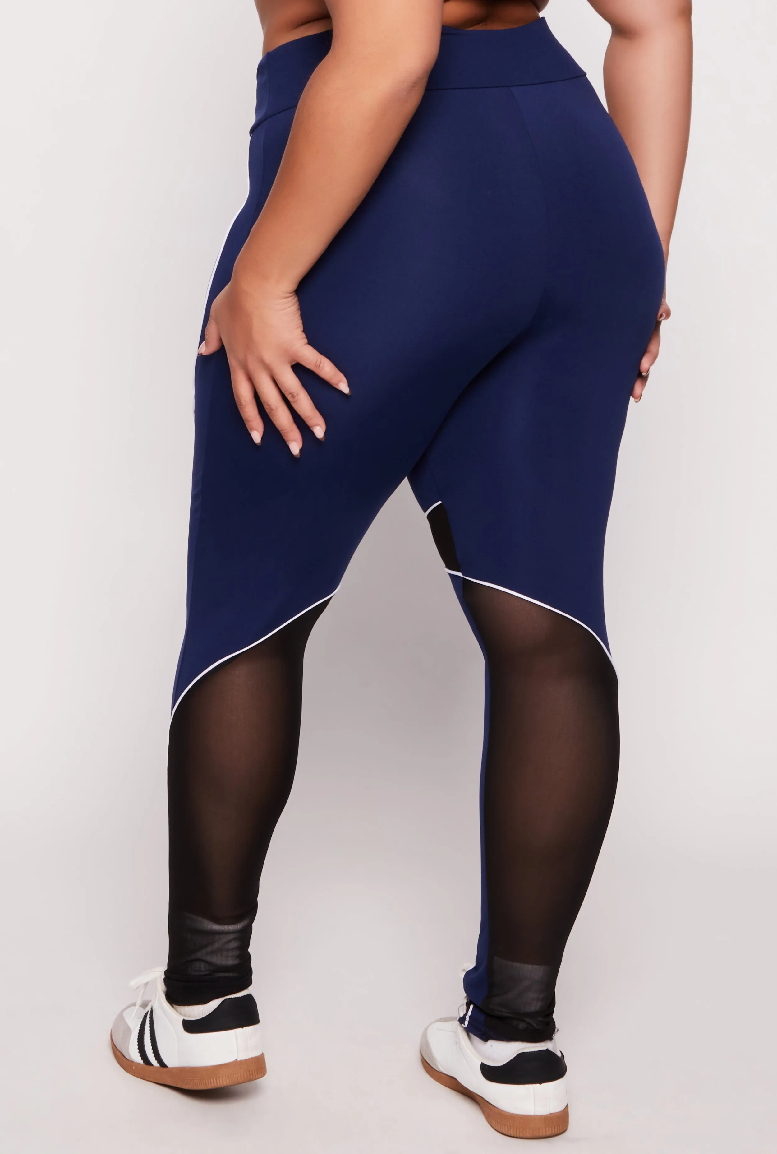 Plus Size Mesh Insert Active Leggings sold by Rainbow product image thumbnail 3