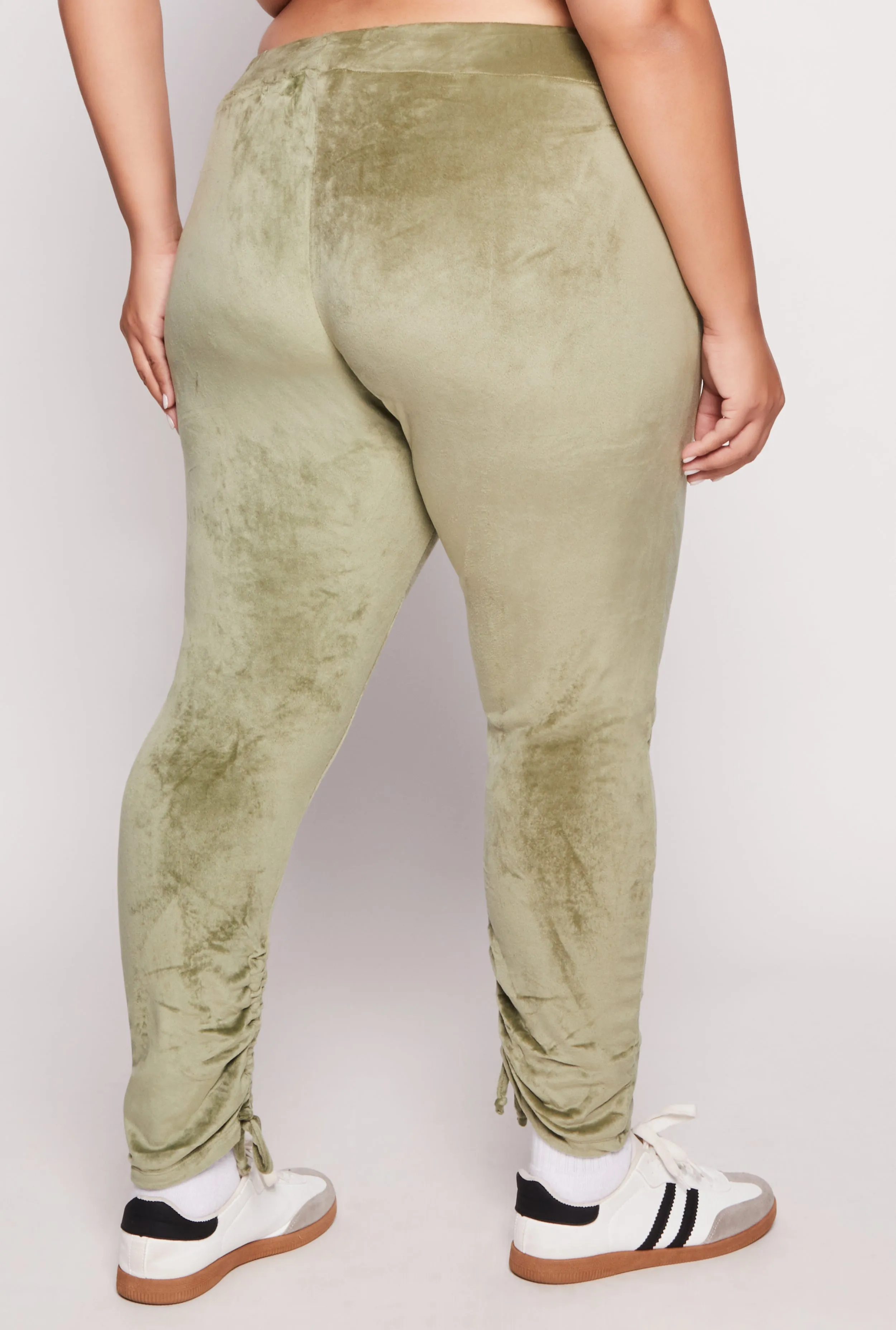 Plus Size Velour Ruched Leg Sweatpants sold by Rainbow product image thumbnail 3