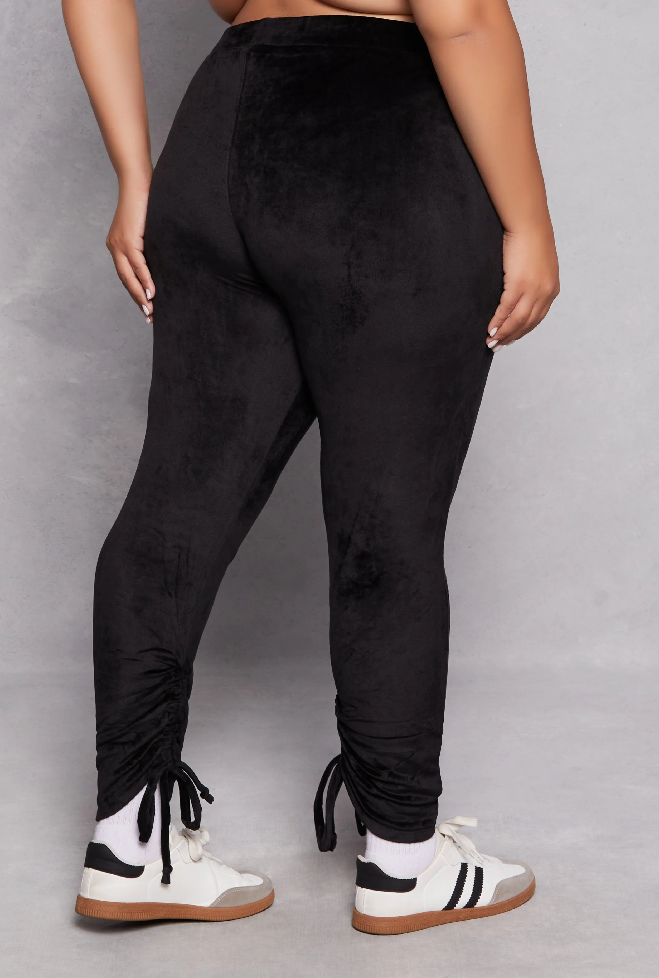 Plus Size Velour Ruched Leg Sweatpants sold by Rainbow product image thumbnail 3