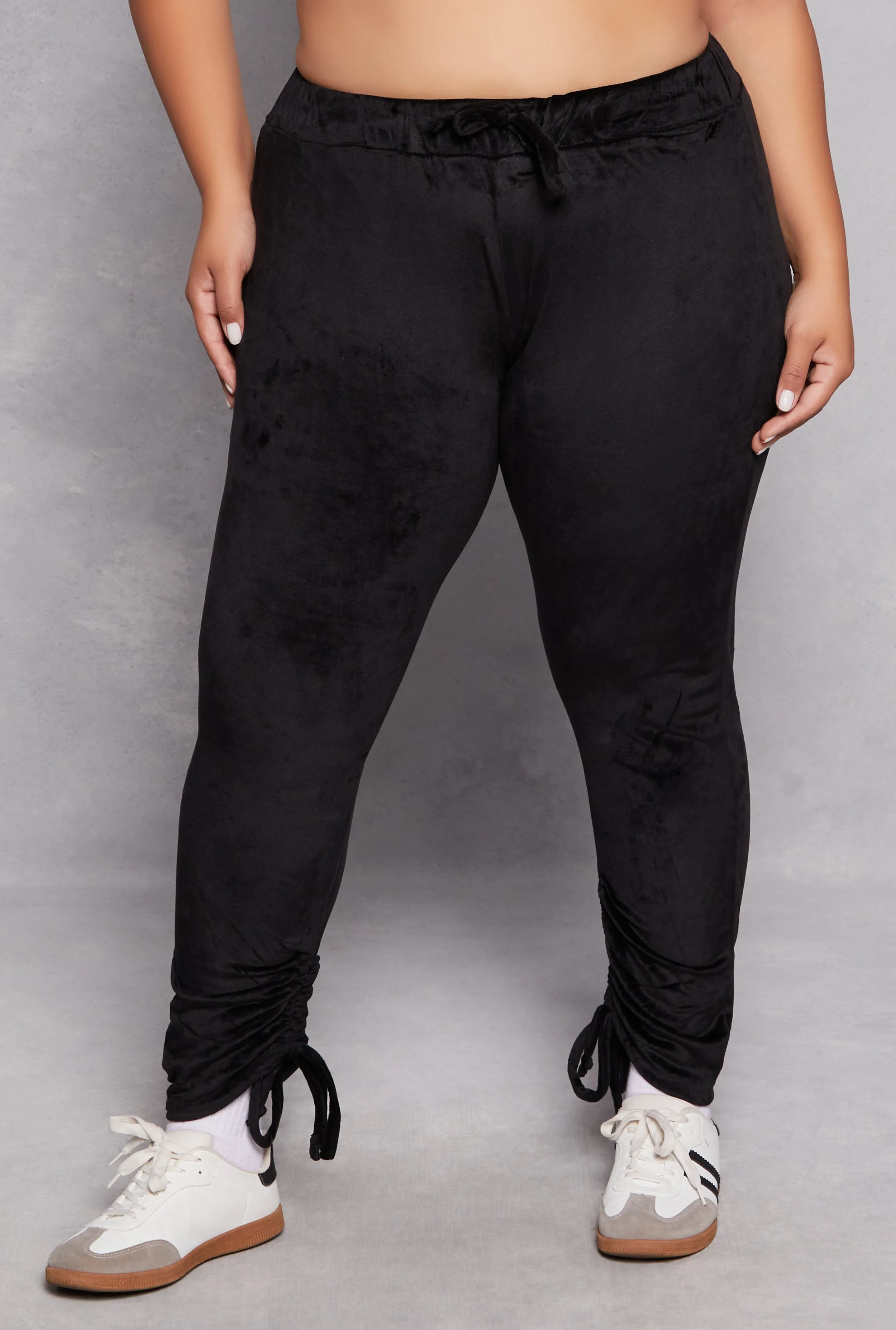 Plus Size Velour Ruched Leg Sweatpants sold by Rainbow product image thumbnail 2