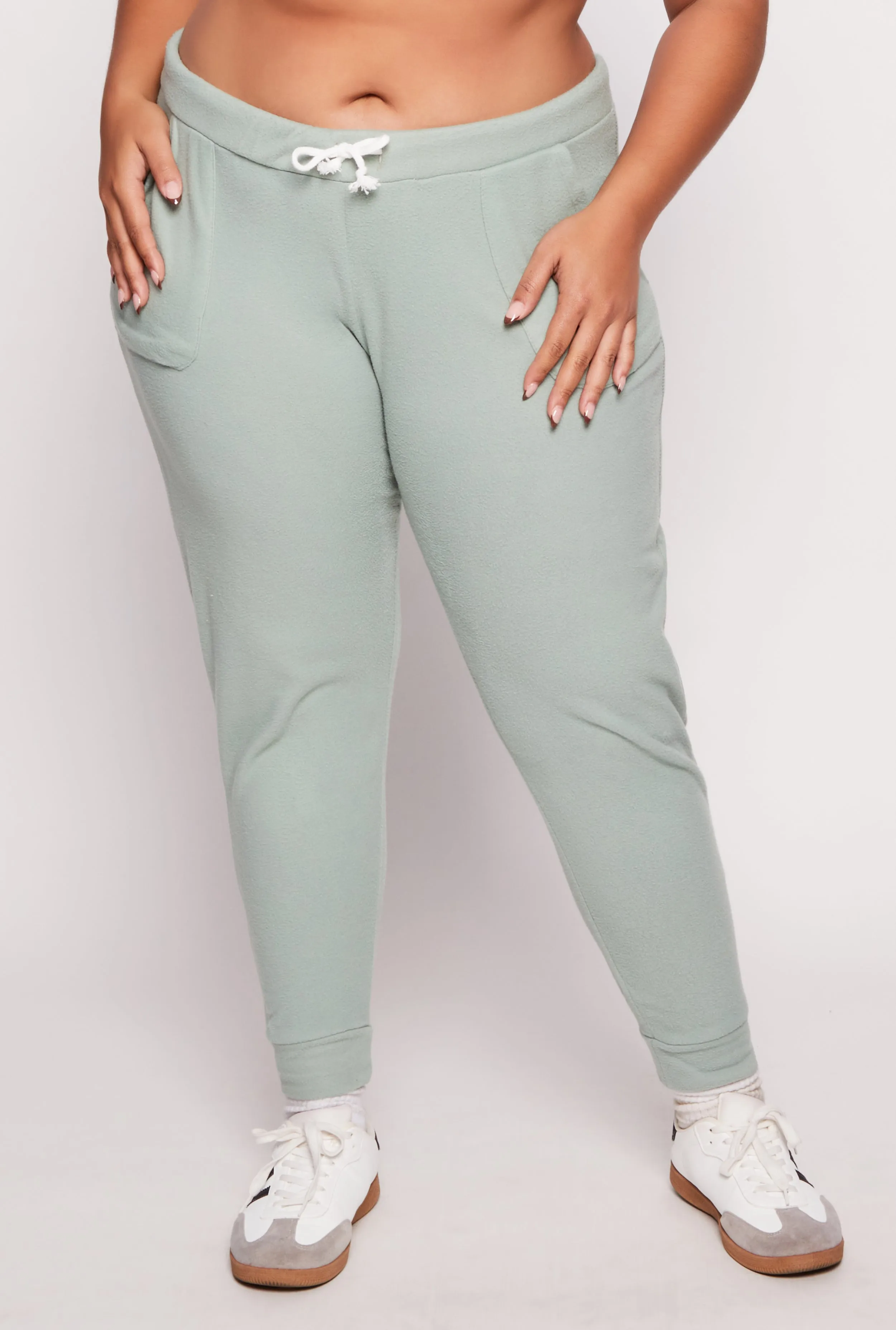 Plus Size Fleece Lined Drawstring Joggers sold by Rainbow product image thumbnail 2