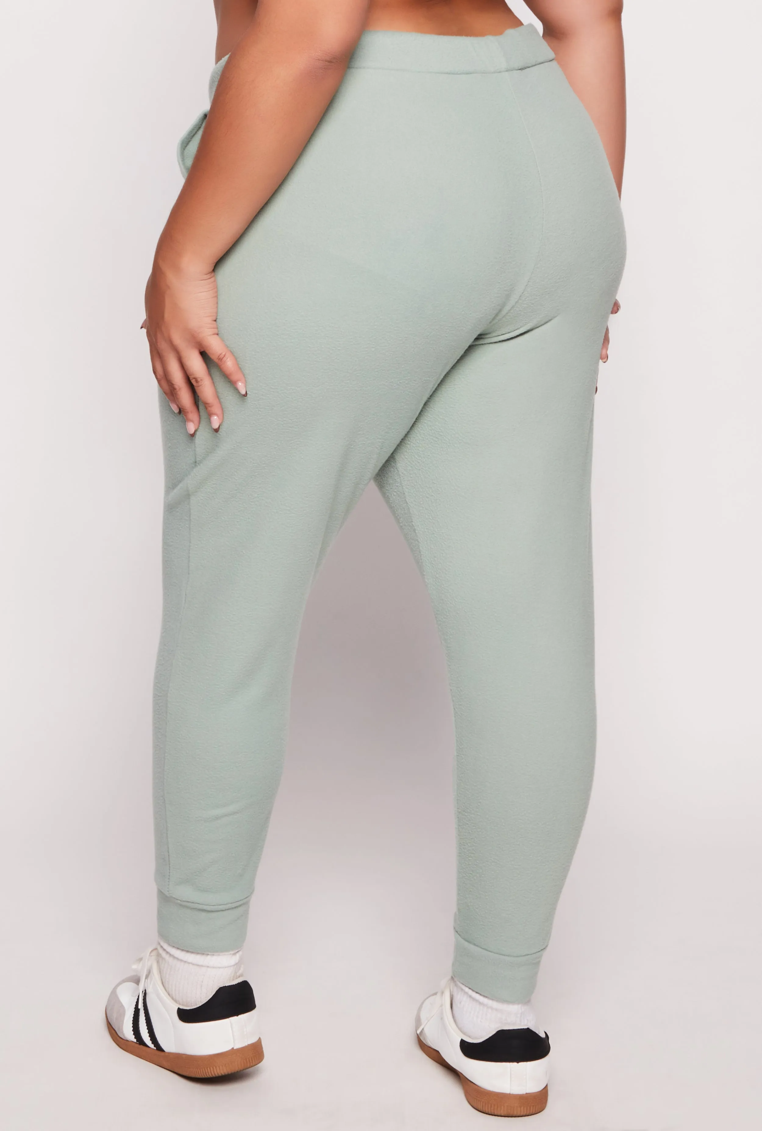 Plus Size Fleece Lined Drawstring Joggers sold by Rainbow product image thumbnail 3