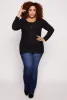 Plus Size Shadow Stripe Ruched Blouse sold by Rainbow