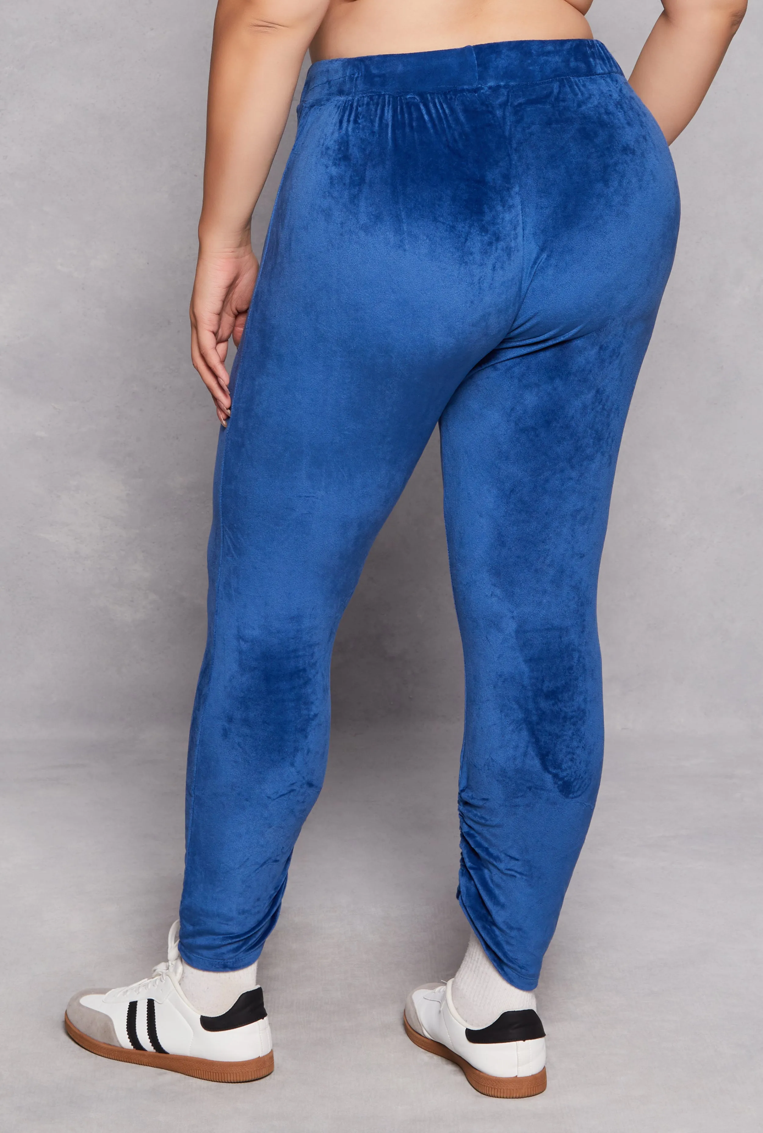 Plus Size Velour Ruched Leg Sweatpants sold by Rainbow product image thumbnail 3