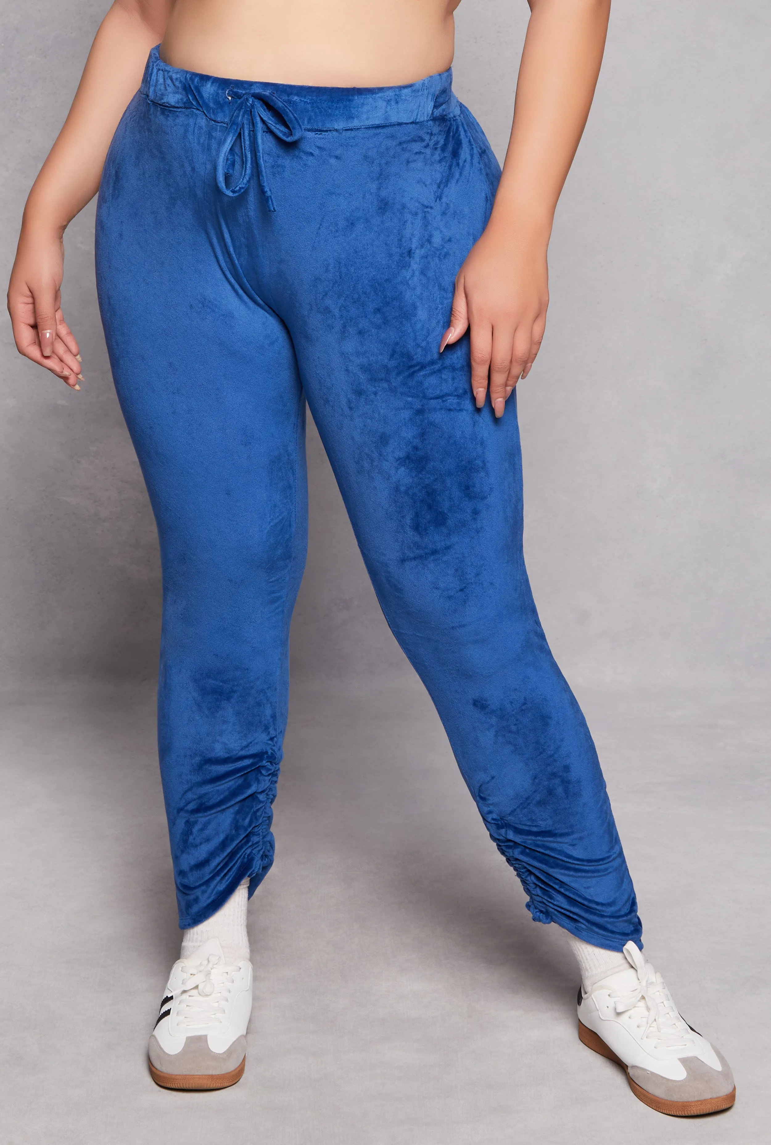 Plus Size Velour Ruched Leg Sweatpants sold by Rainbow product image thumbnail 2