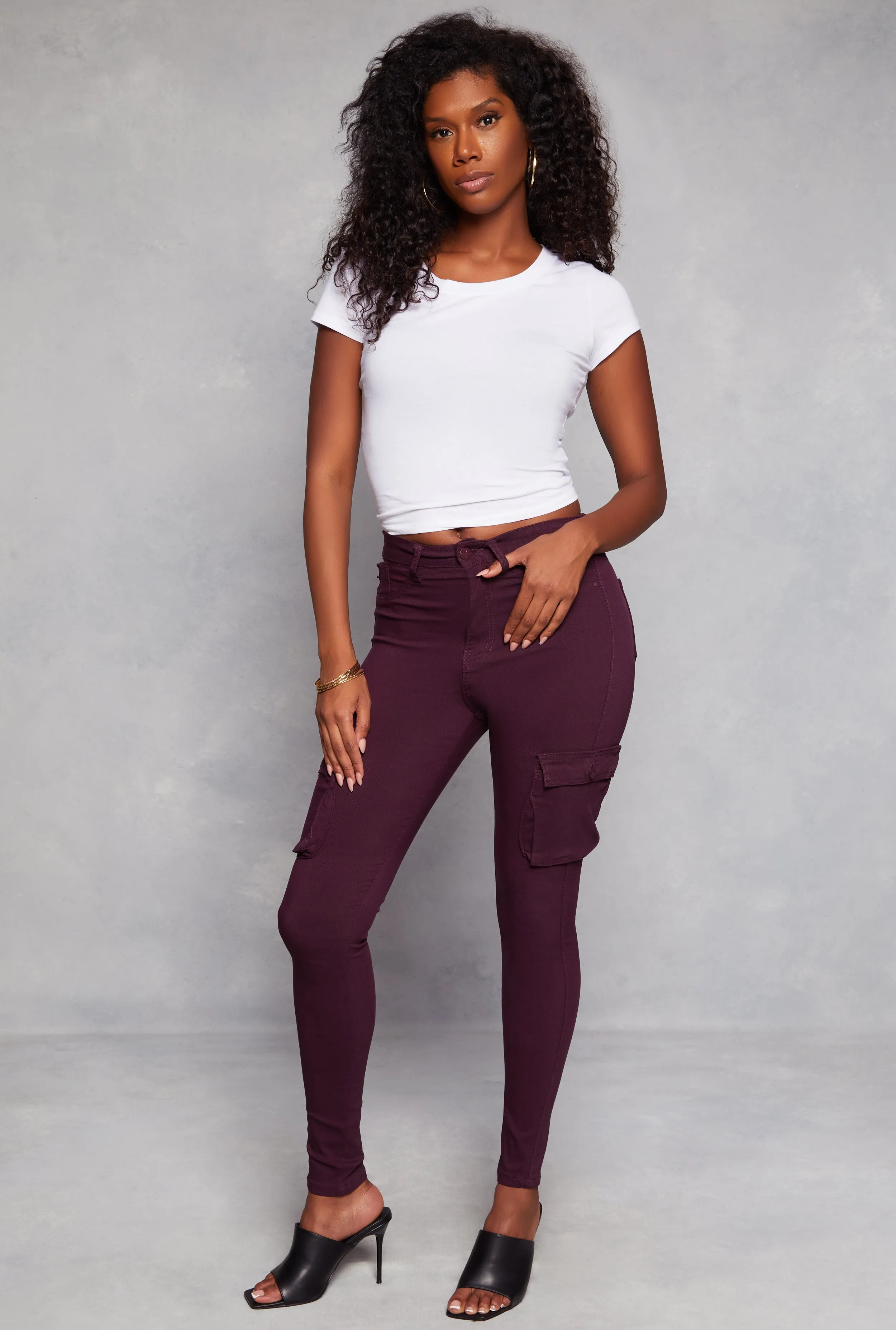 Hyperstretch Skinny Leg Cargo Pants sold by Rainbow