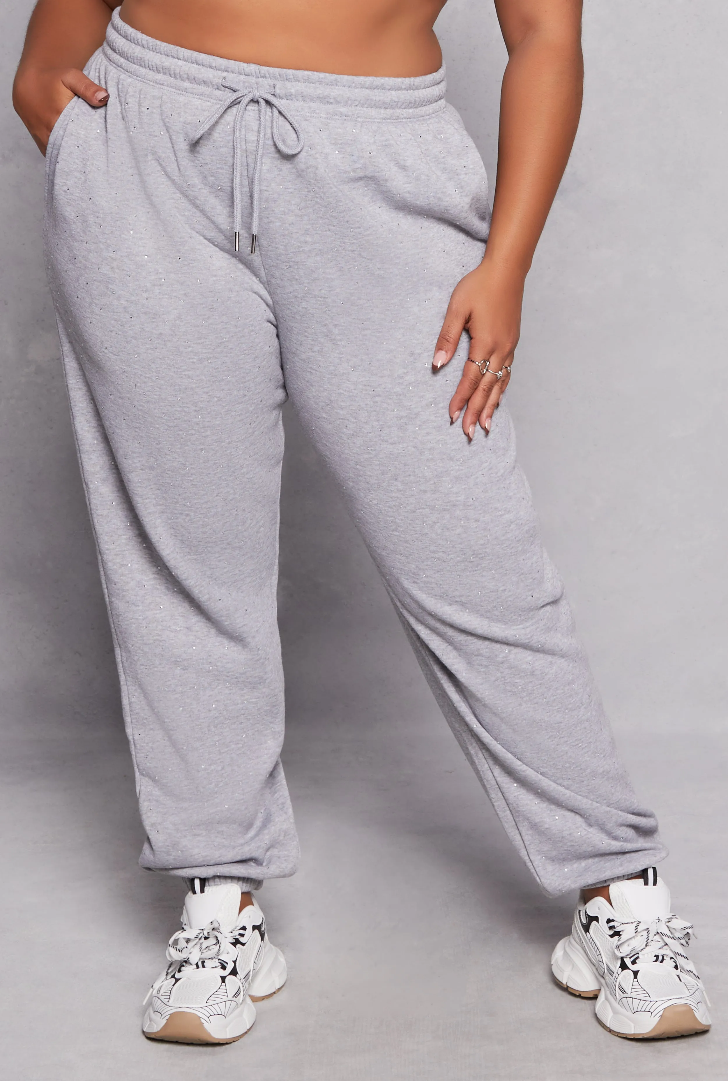 Plus Size Almost Famous Rhinestone Sweatpants sold by Rainbow product image thumbnail 2