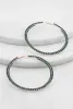 Rhinestone Embellished Hoop Earrings sold by Rainbow