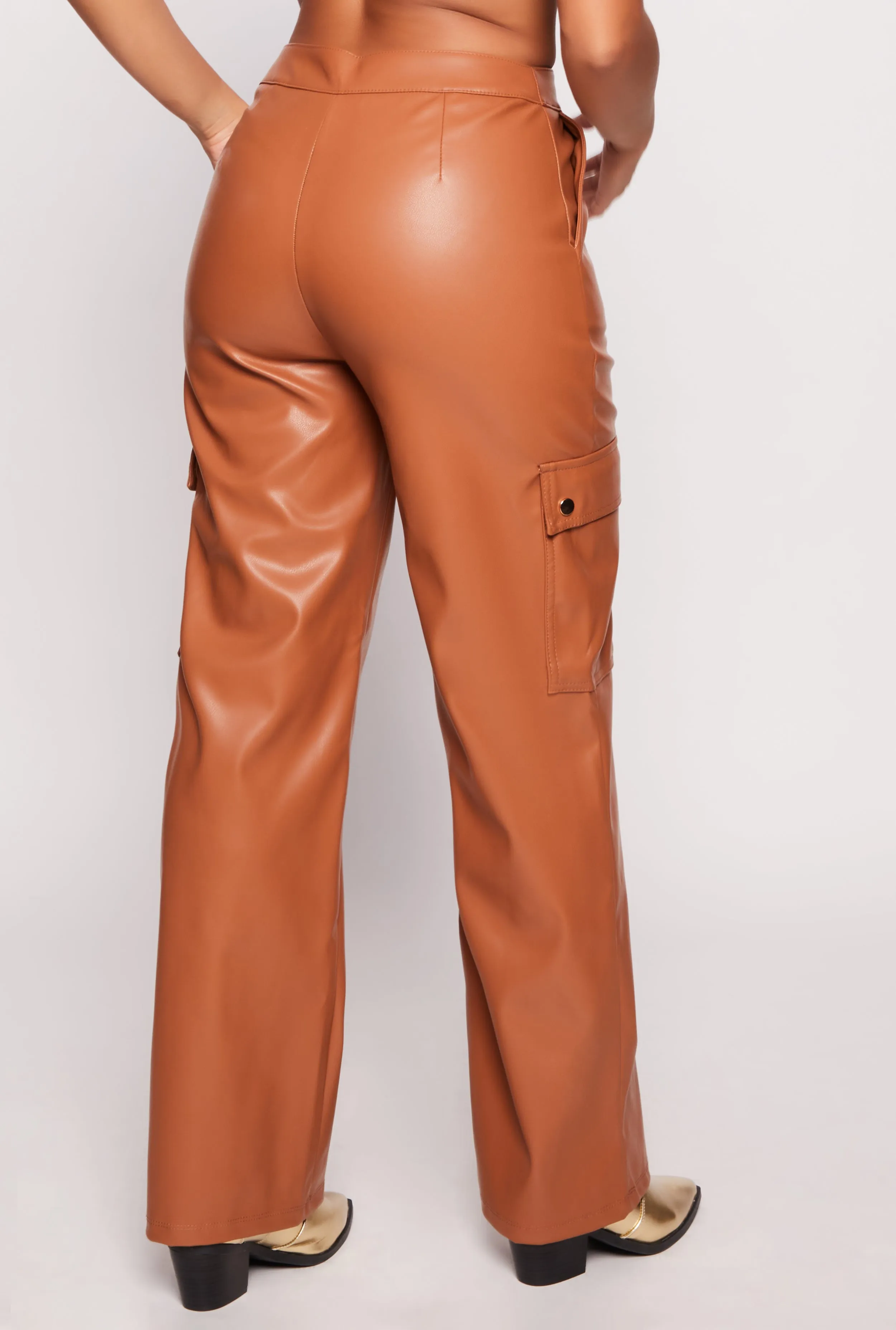 Haute Monde Faux Leather Cargo Pants sold by Rainbow product image thumbnail 3