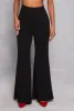 Crepe Knit High Waist Flare Pants sold by Rainbow