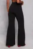Crepe Knit High Waist Flare Pants sold by Rainbow