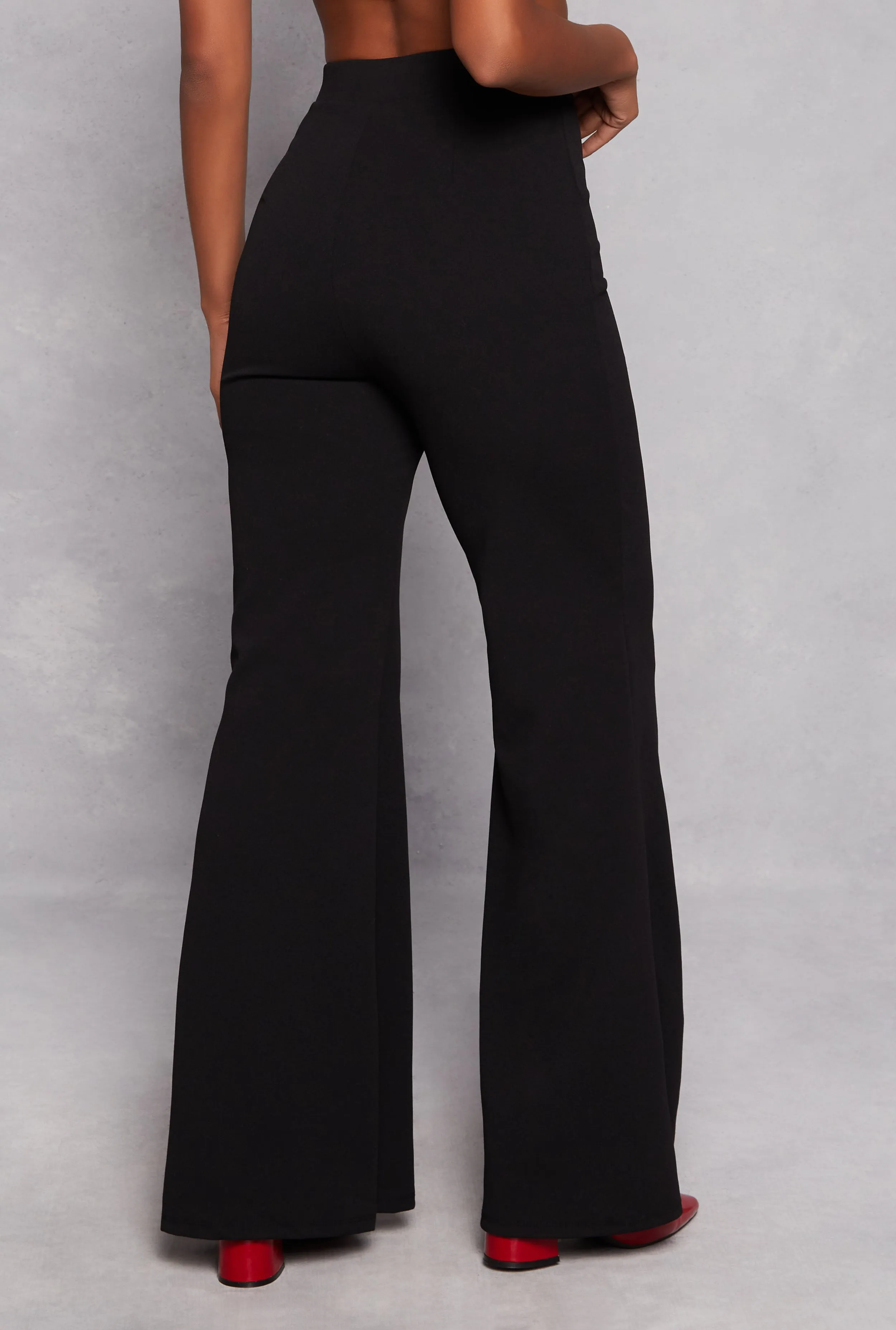 Crepe Knit High Waist Flare Pants sold by Rainbow product image thumbnail 3