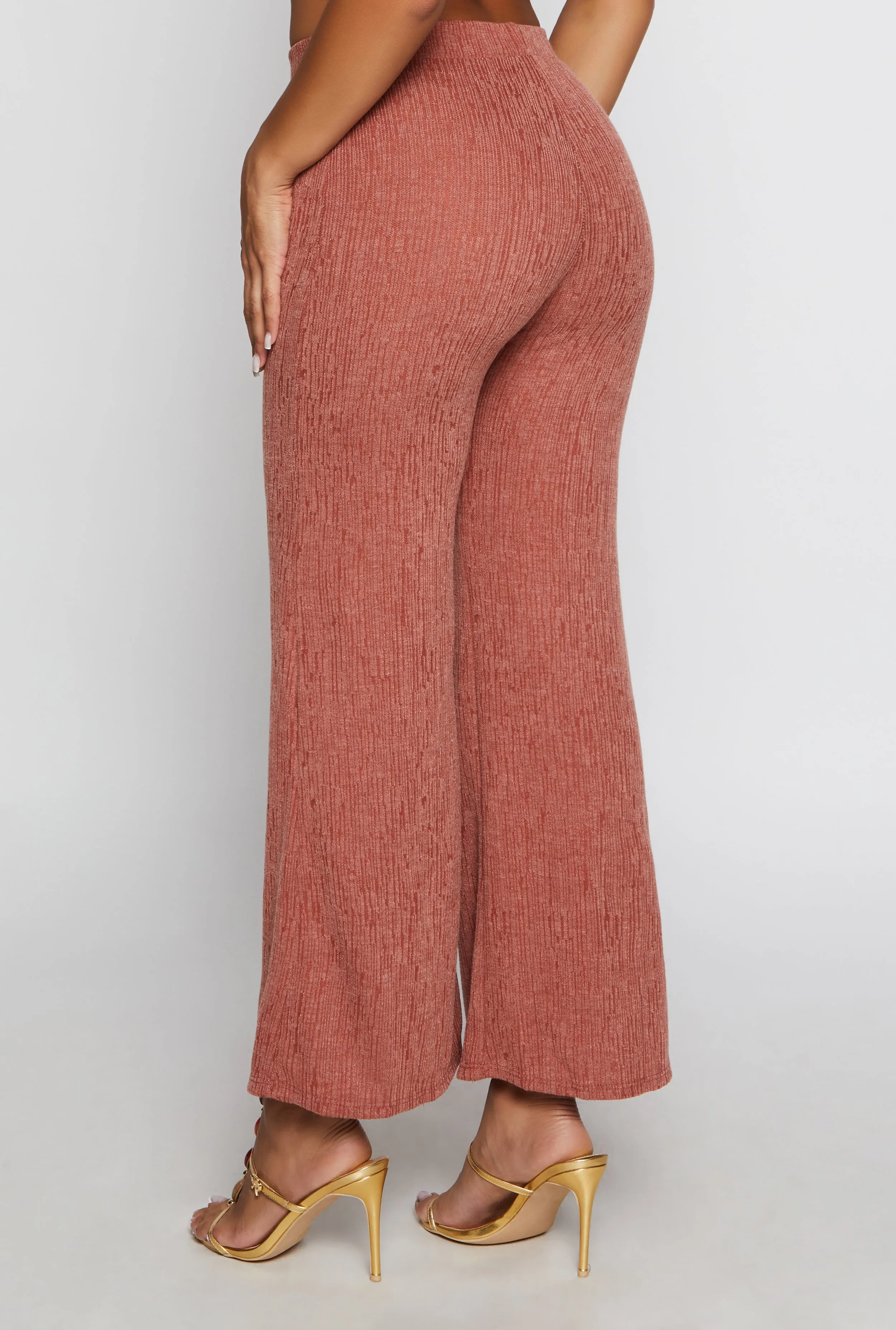 Textured Brushed Knit Wide Leg Pants sold by Rainbow product image thumbnail 3
