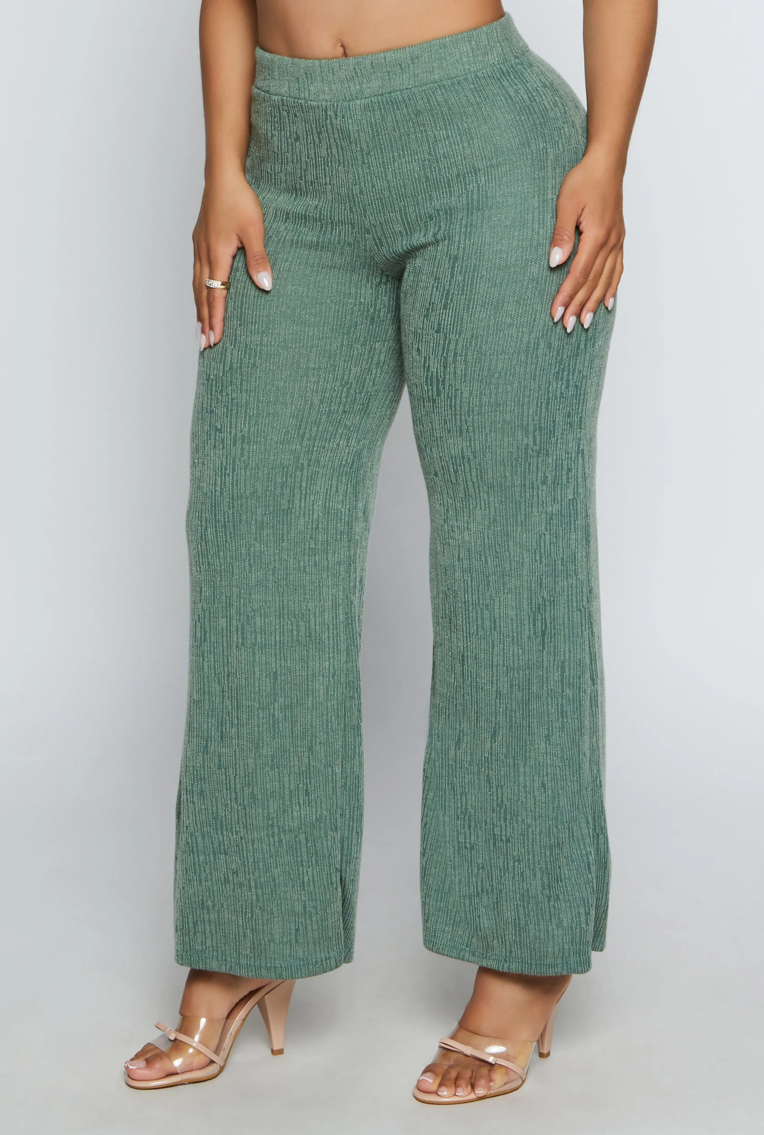Textured Brushed Knit Wide Leg Pants sold by Rainbow product image thumbnail 2