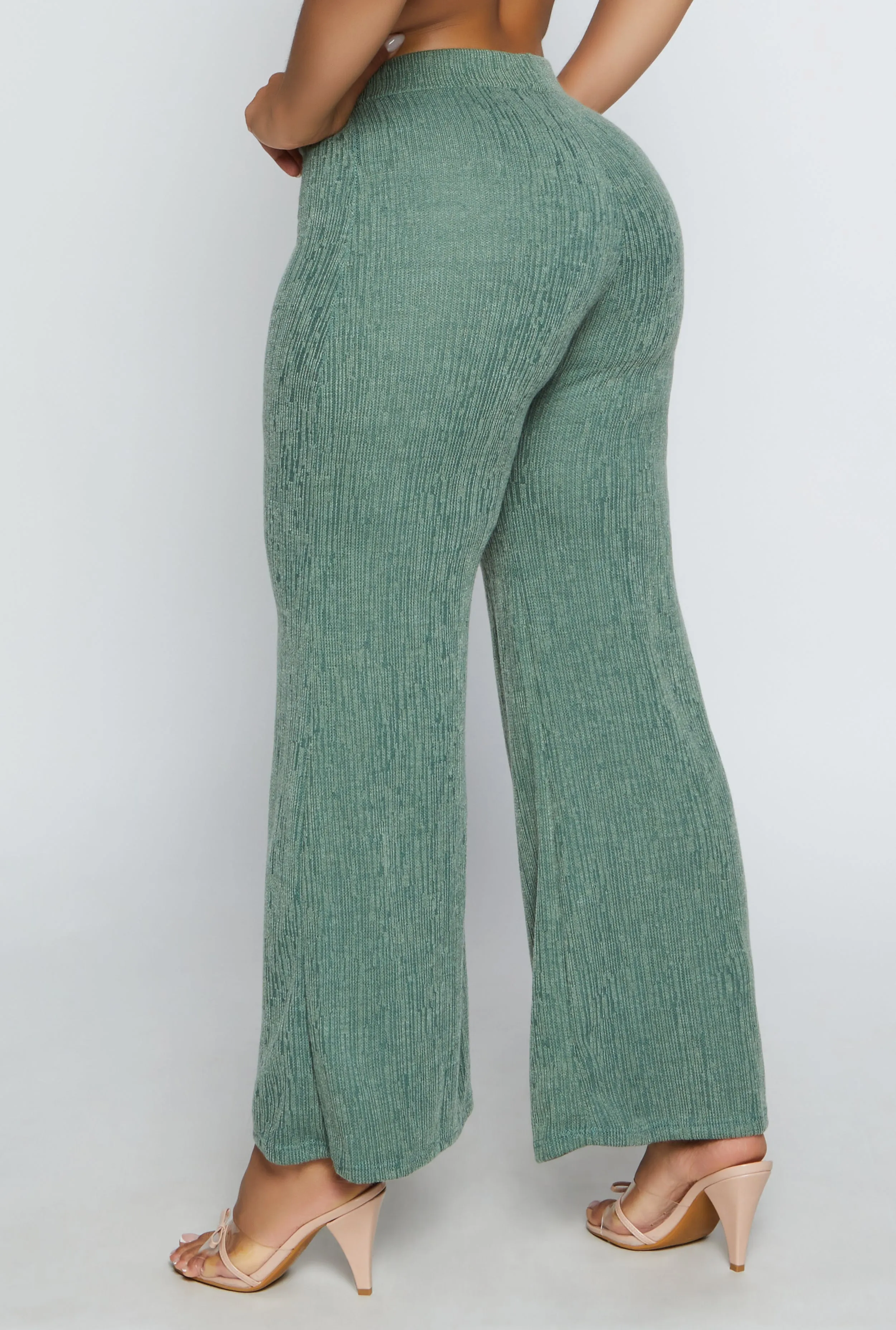 Textured Brushed Knit Wide Leg Pants sold by Rainbow product image thumbnail 3
