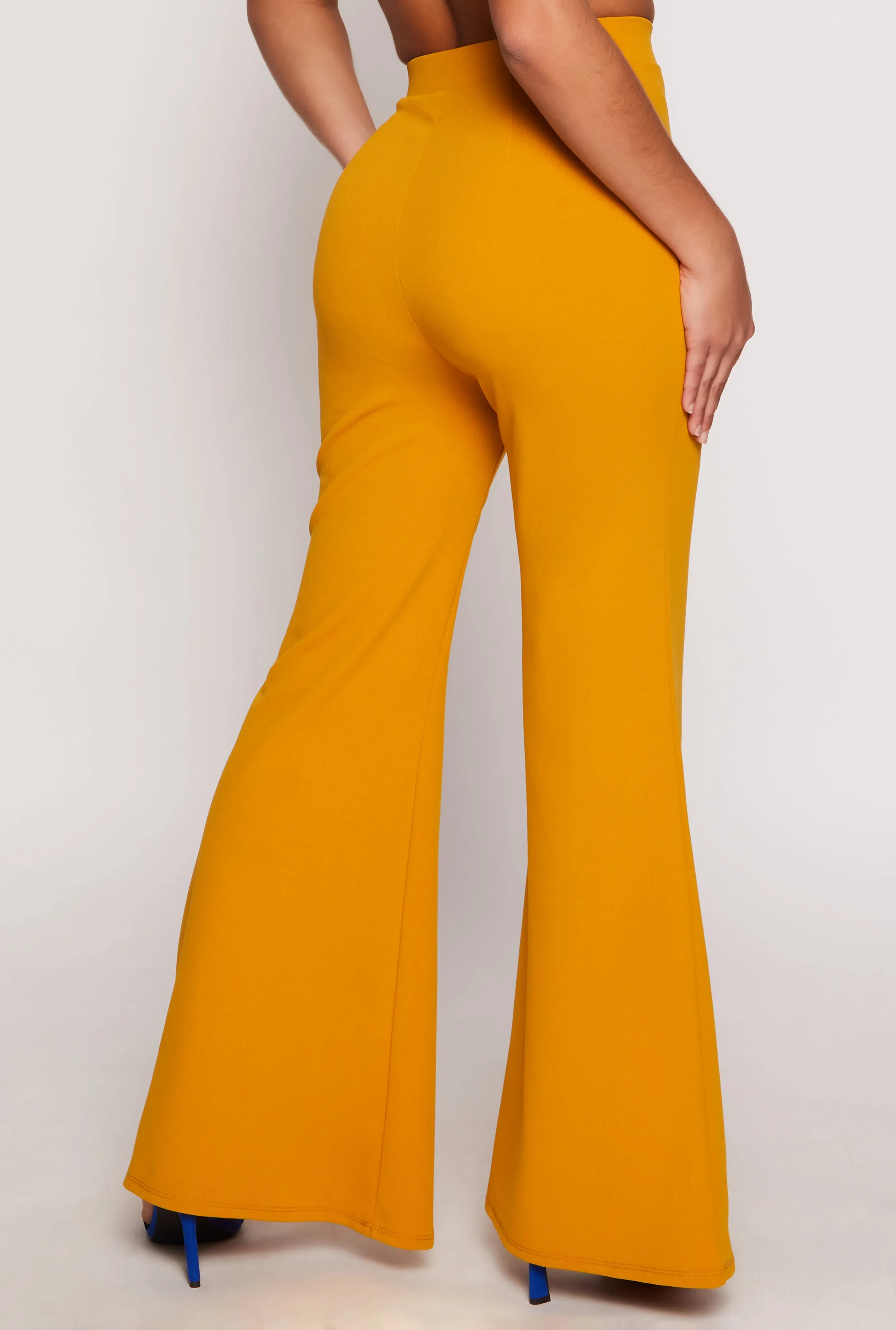 Crepe Knit High Waist Flare Pants sold by Rainbow product image thumbnail 3