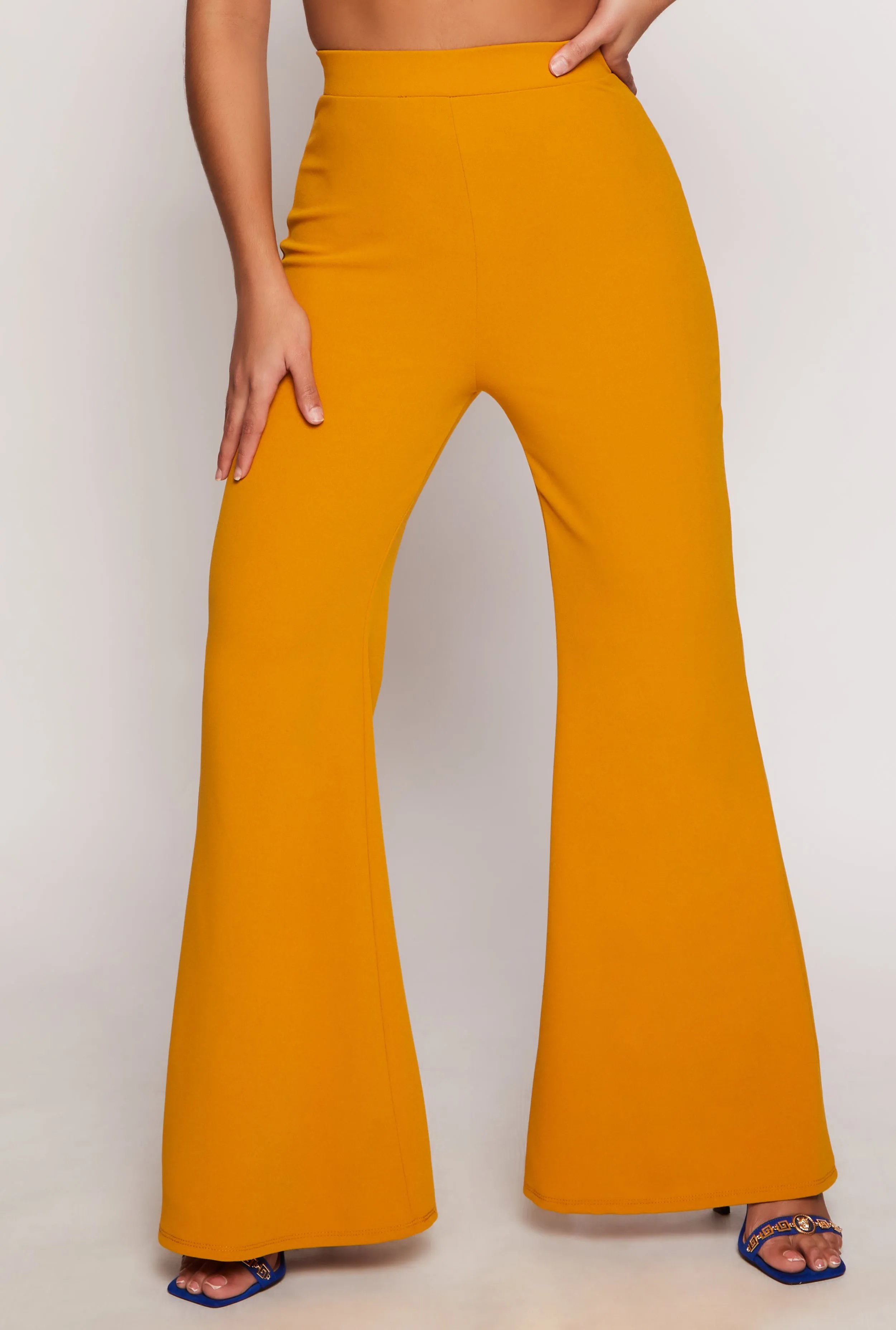 Crepe Knit High Waist Flare Pants sold by Rainbow product image thumbnail 2