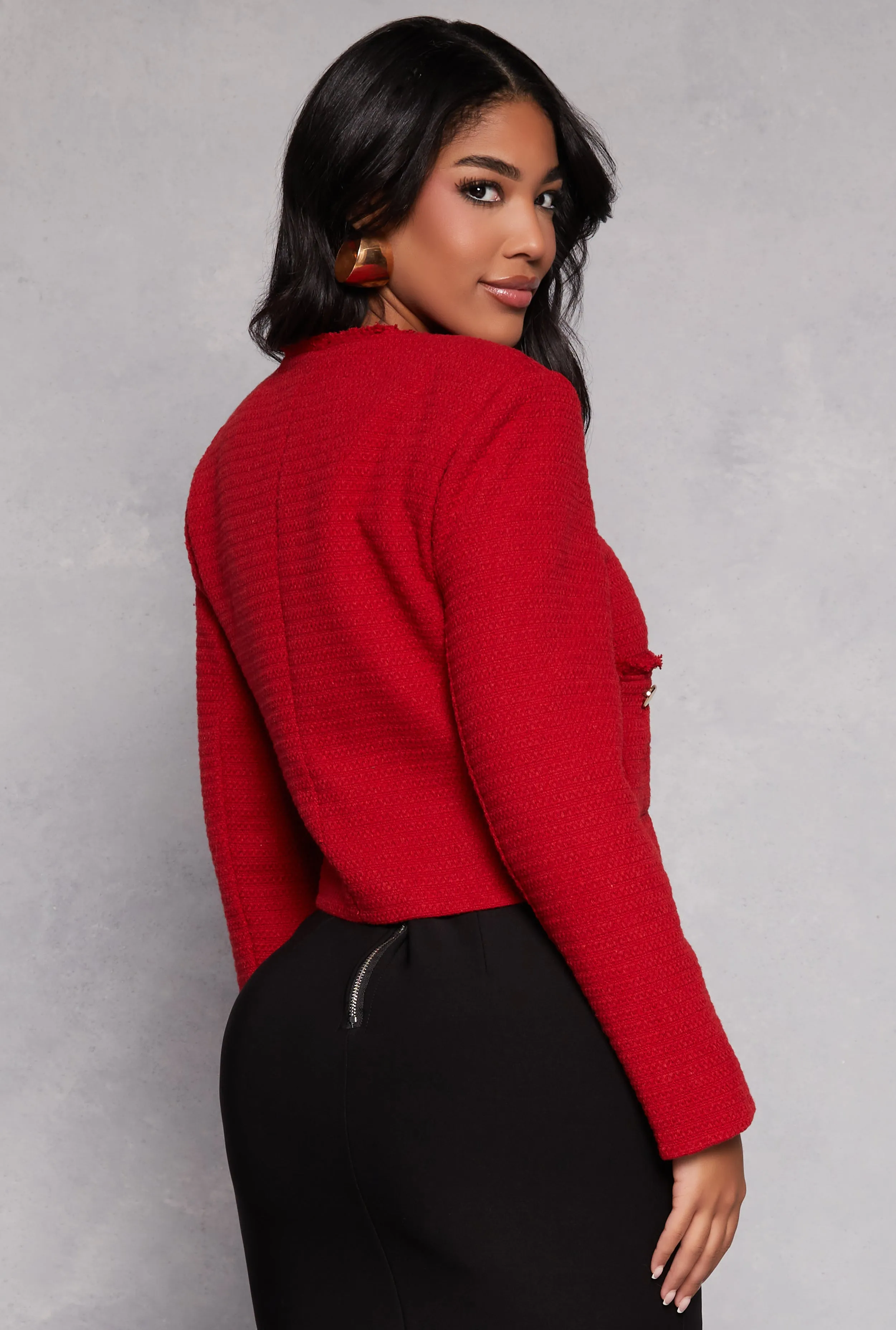 Iris Tweed Button Front Blazer sold by Rainbow product image thumbnail 3