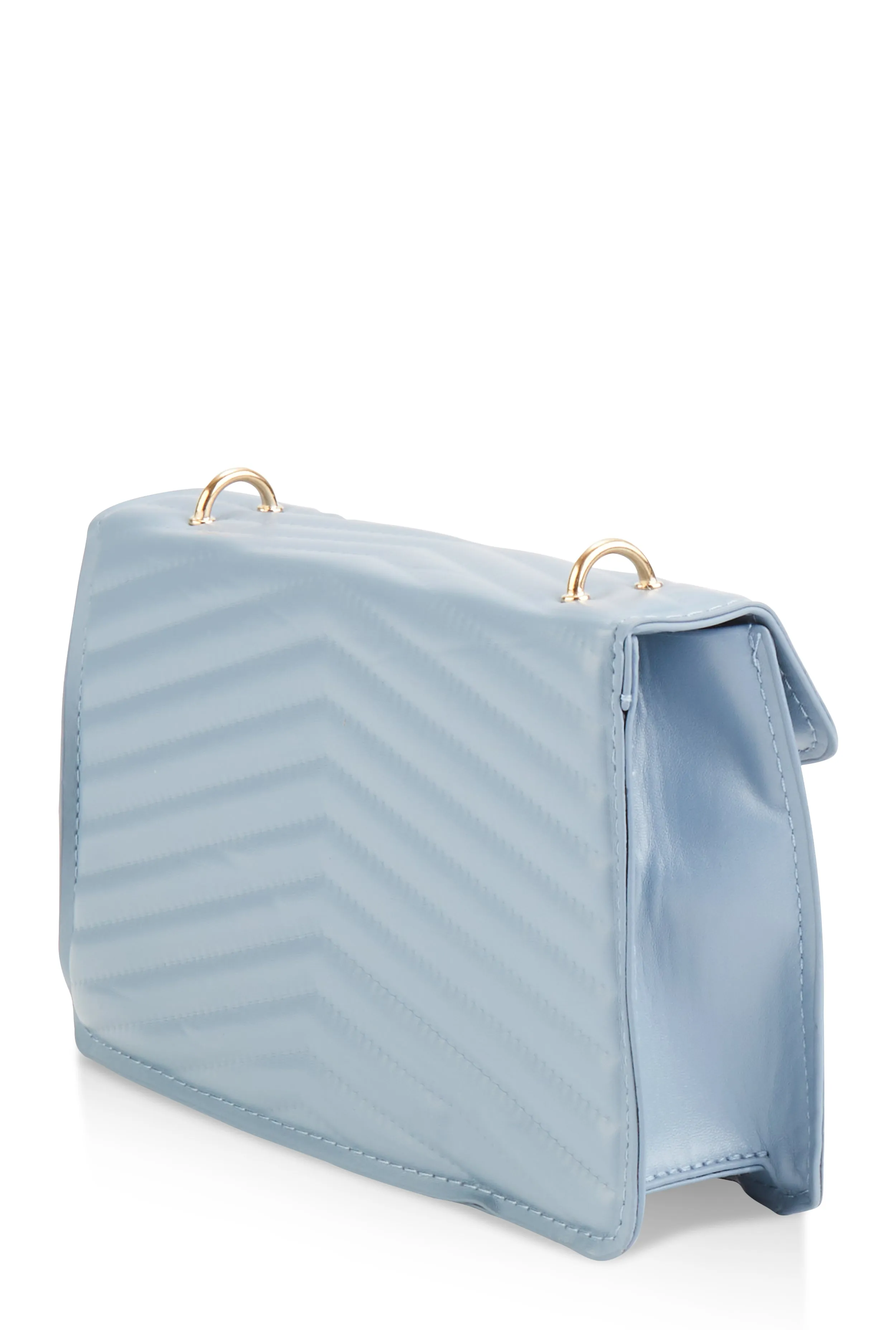 Chevron Quilted Flap Crossbody Handbag sold by Rainbow product image thumbnail 5