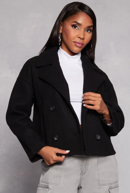 Haute Monde Double Breasted Peacoat sold by Rainbow