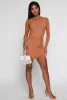 Haute Monde Rhinestone Long Sleeve Mini Dress sold by Rainbow