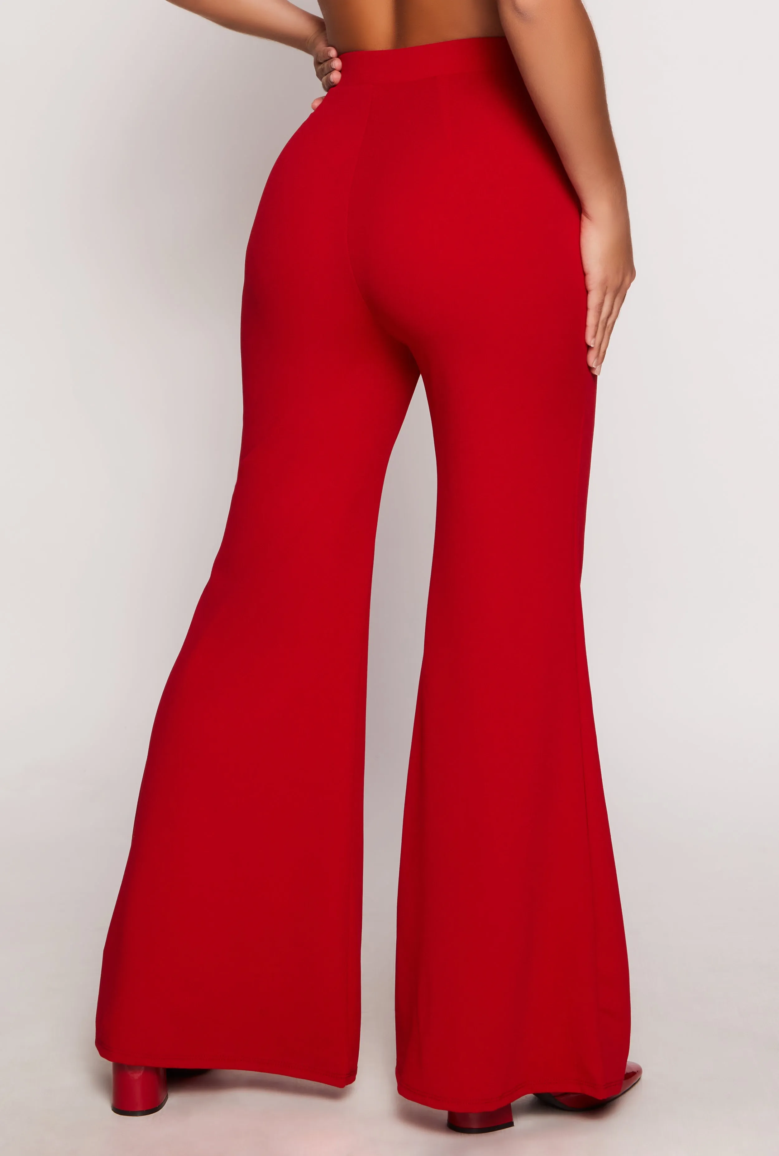 Crepe Knit High Waist Flare Pants sold by Rainbow product image thumbnail 3