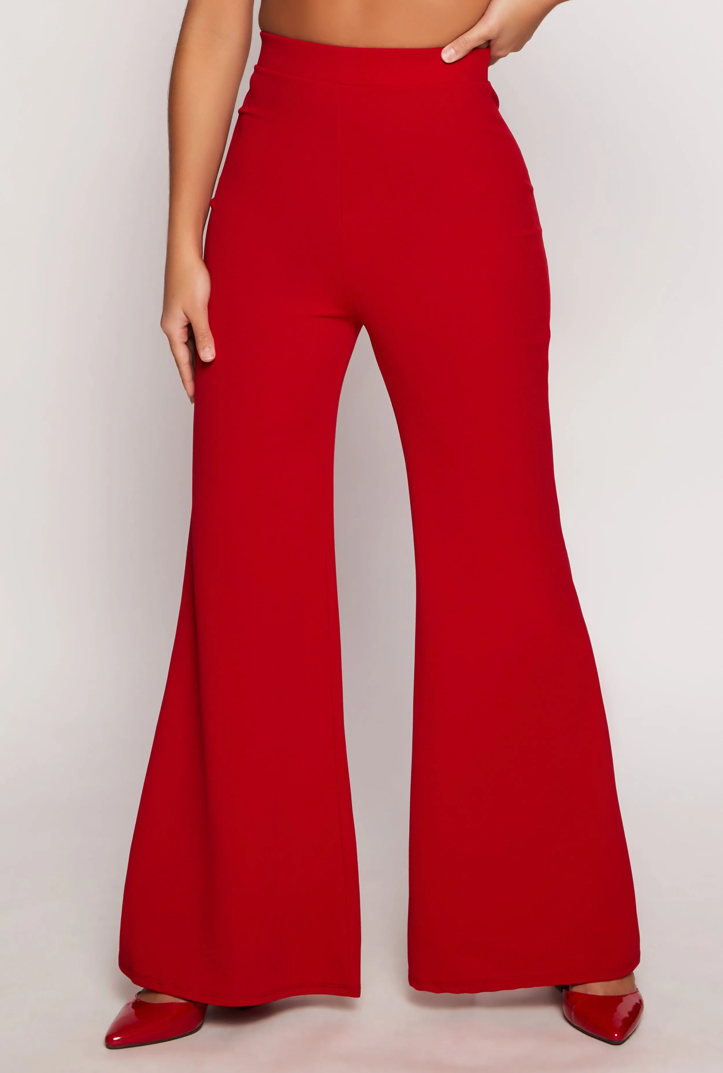 Crepe Knit High Waist Flare Pants sold by Rainbow product image thumbnail 2