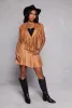 Faux Suede Fringe Bolero Vest sold by Rainbow