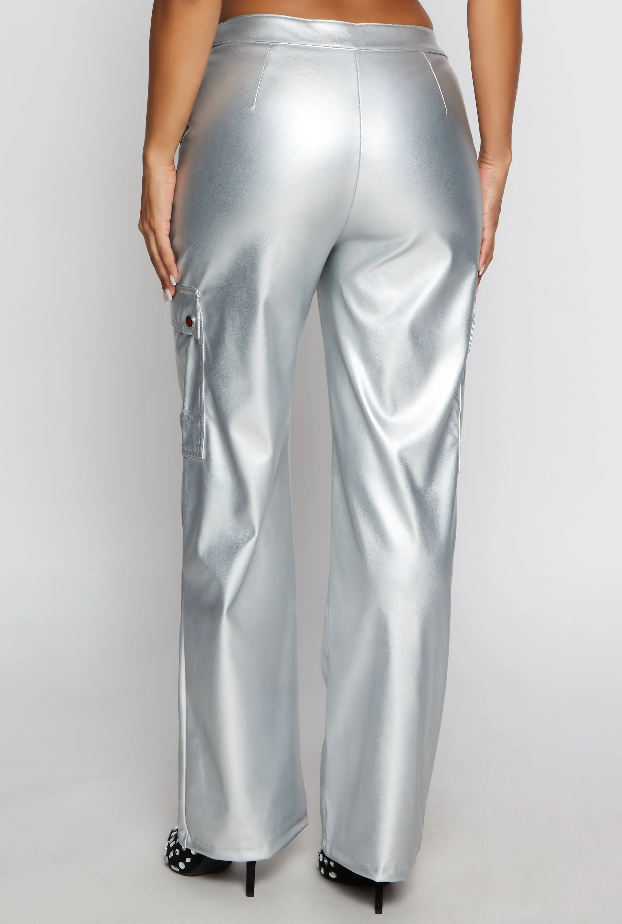 Haute Monde Faux Leather Cargo Pants sold by Rainbow product image thumbnail 3