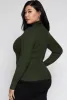 Plus Size Ribbed Long Sleeve Turtleneck Top sold by Rainbow