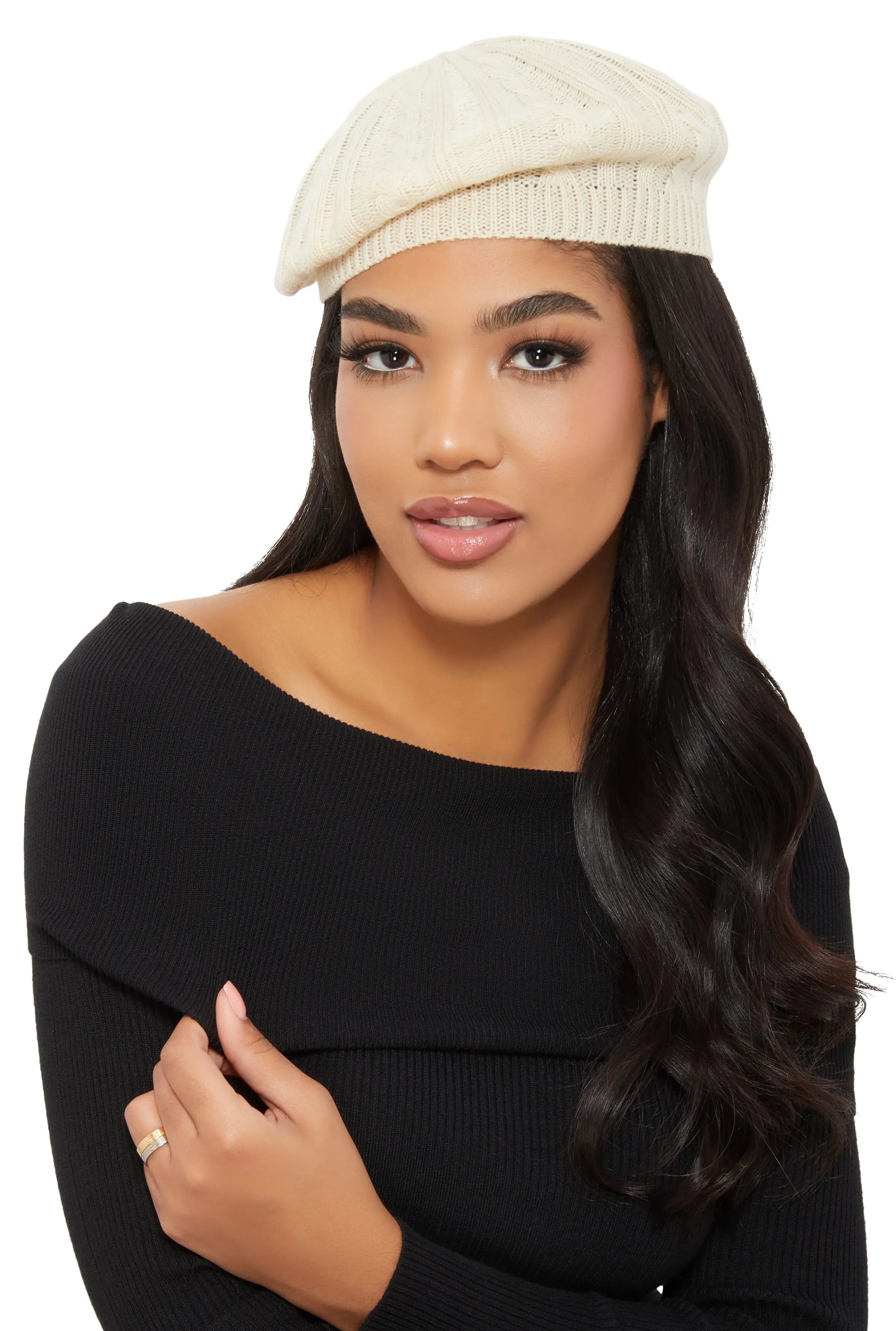 Cable Knit Beret sold by Rainbow