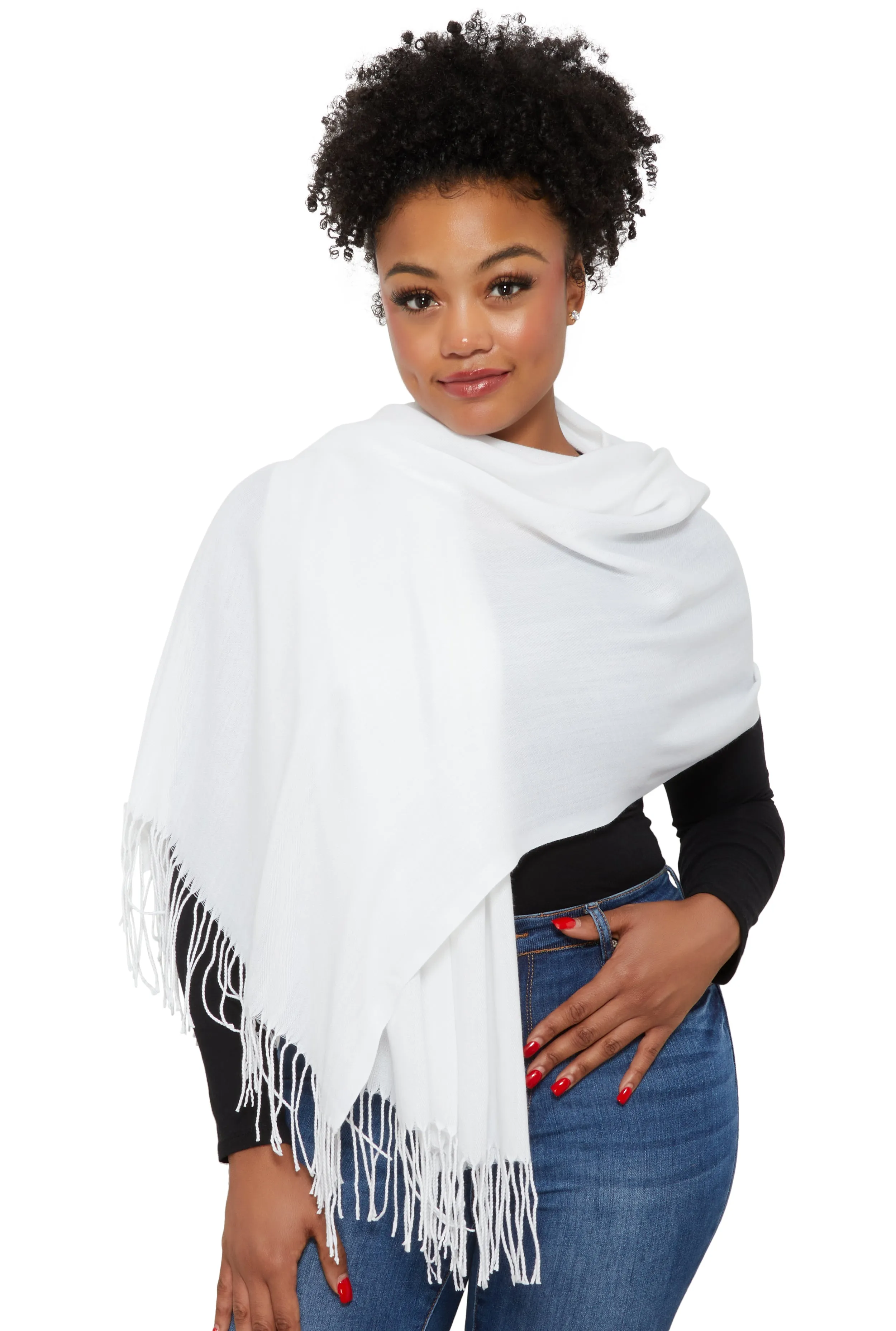 Fringe Detail Pashmina Scarf sold by Rainbow product image thumbnail 2