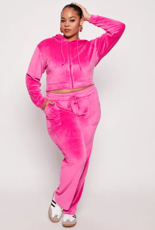 Plus Size Velour Wide Leg Pants sold by Rainbow