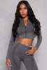 Zip Front Seamless Cropped Track Jacket sold by Rainbow