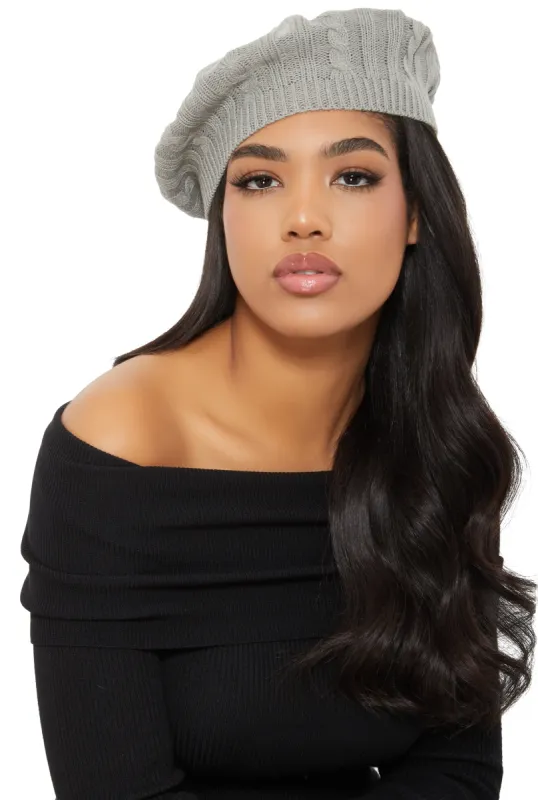 Cable Knit Beret sold by Rainbow