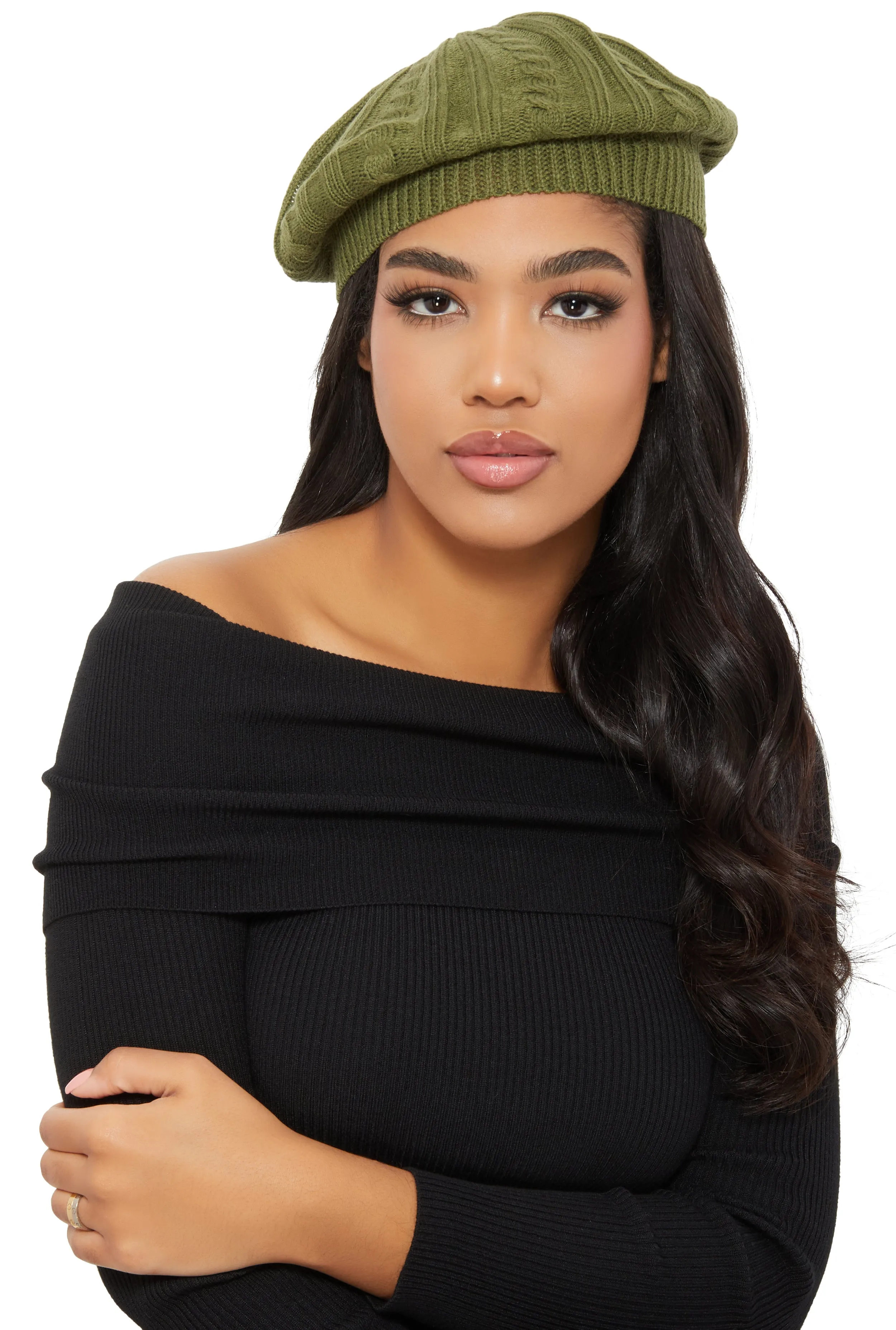 Cable Knit Beret sold by Rainbow