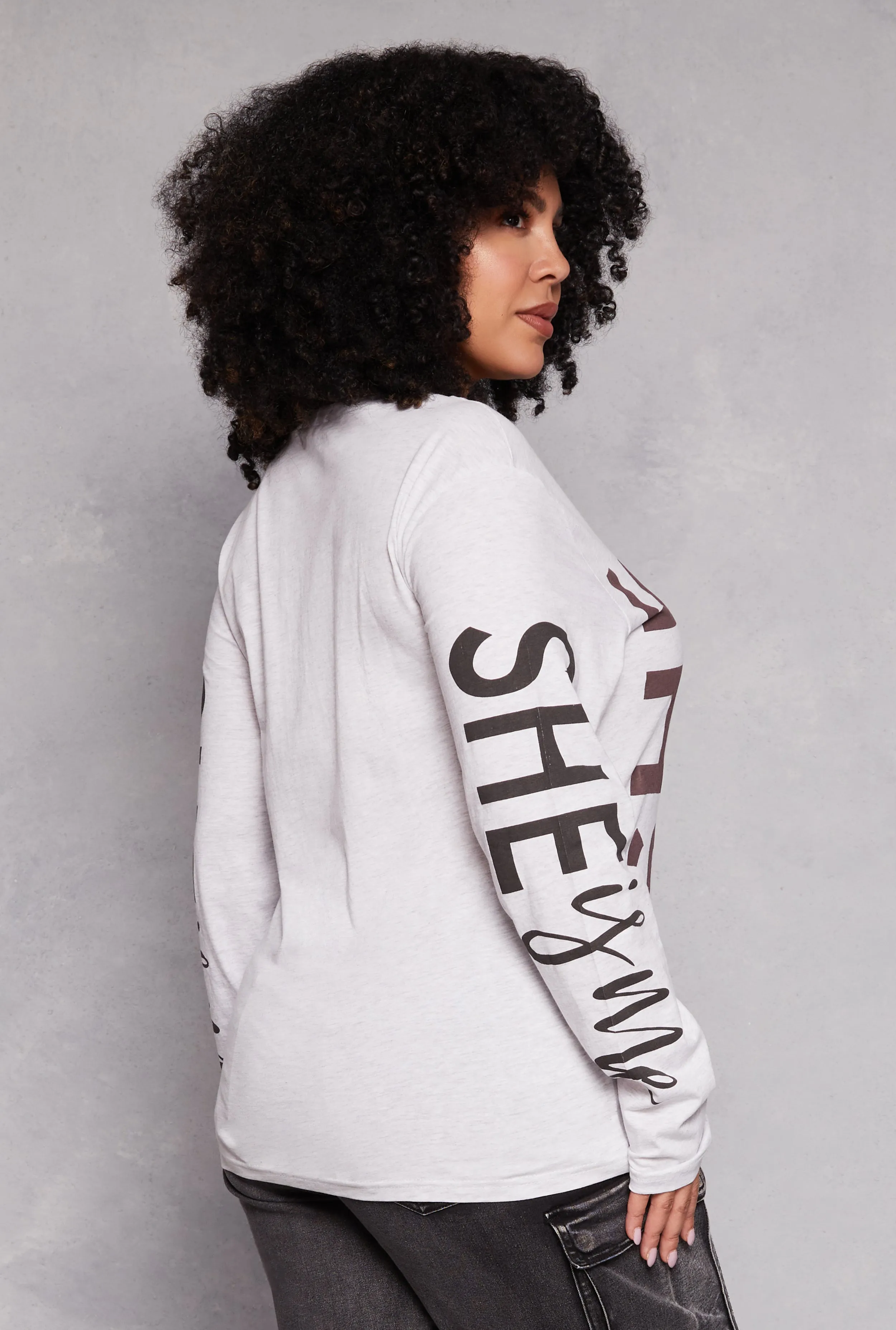 Plus Size She Is Me Long Sleeve Tee sold by Rainbow product image thumbnail 3