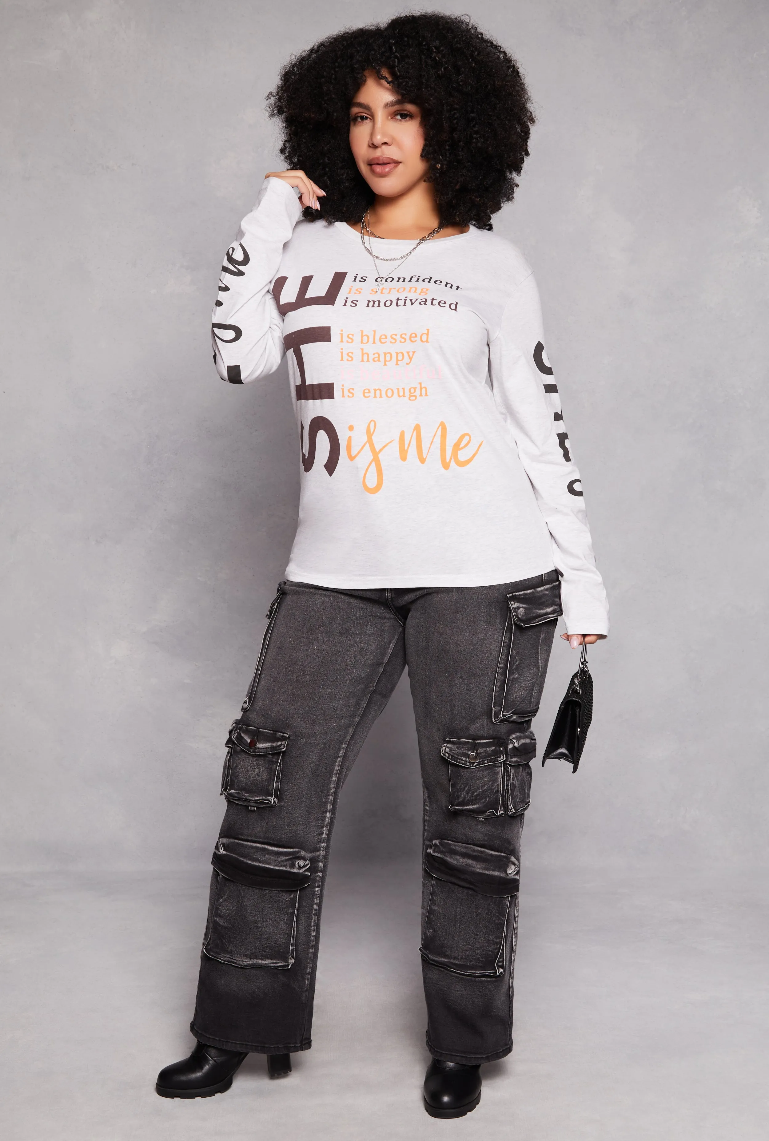Plus Size She Is Me Long Sleeve Tee sold by Rainbow product image thumbnail 2
