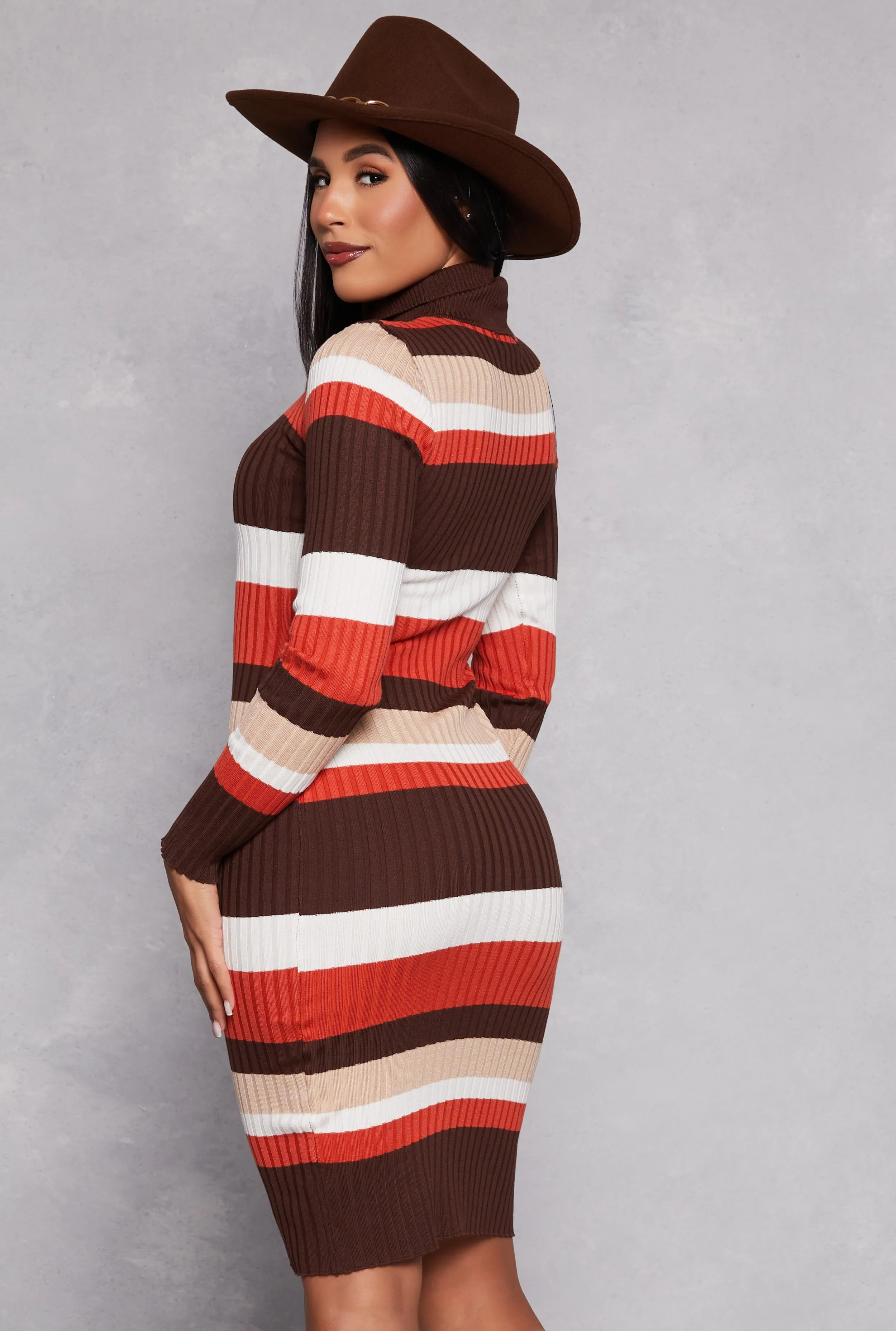 Almost Famous Striped Turtleneck Dress sold by Rainbow product image thumbnail 3