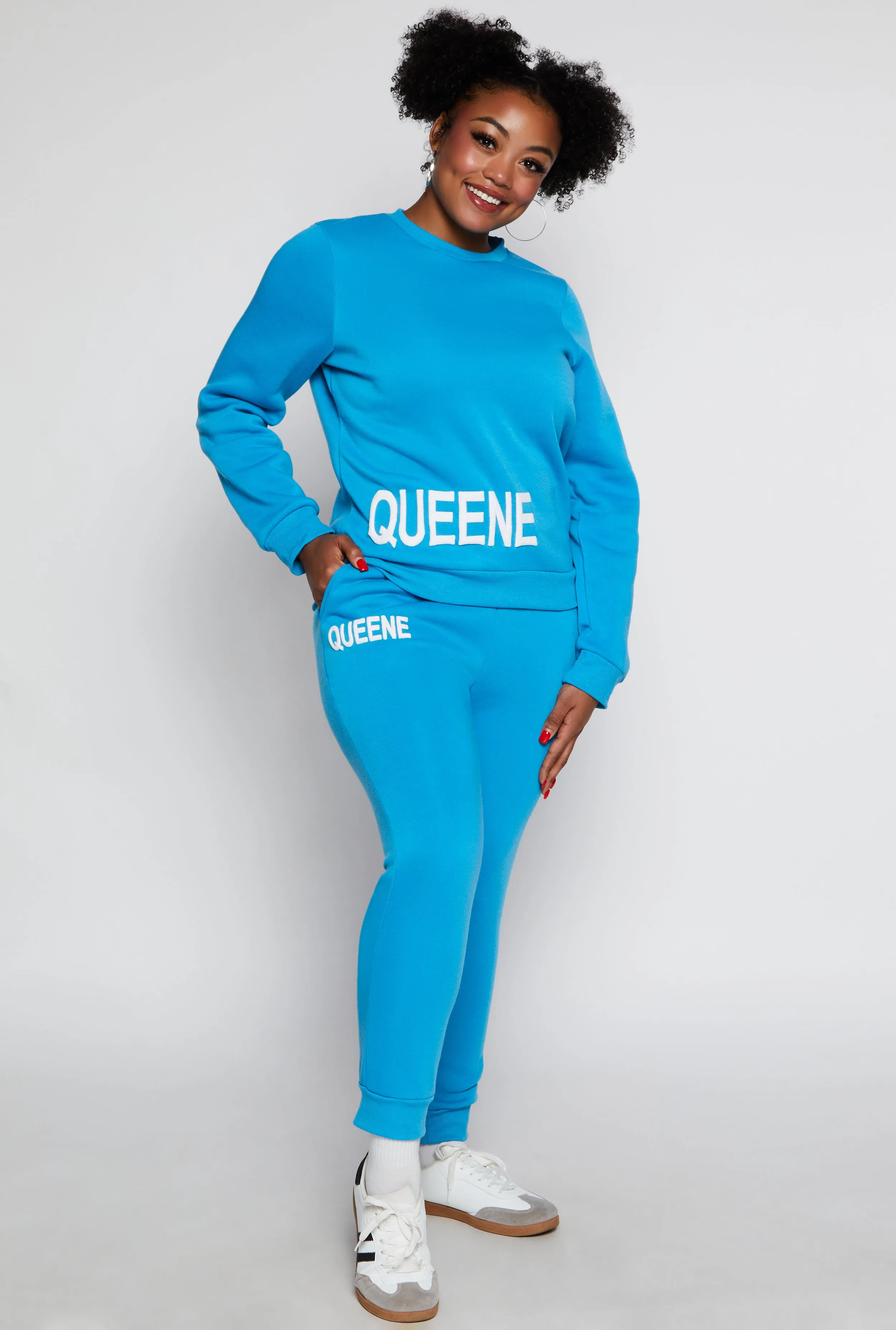 Plus Size Queene Puff Print Fleece Lined Sweatshirt sold by Rainbow product image thumbnail 2
