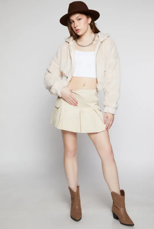 Haute Monde Pleated Mini Skirt sold by Rainbow