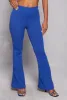 Ribbed Knit High Waist Flare Pants sold by Rainbow