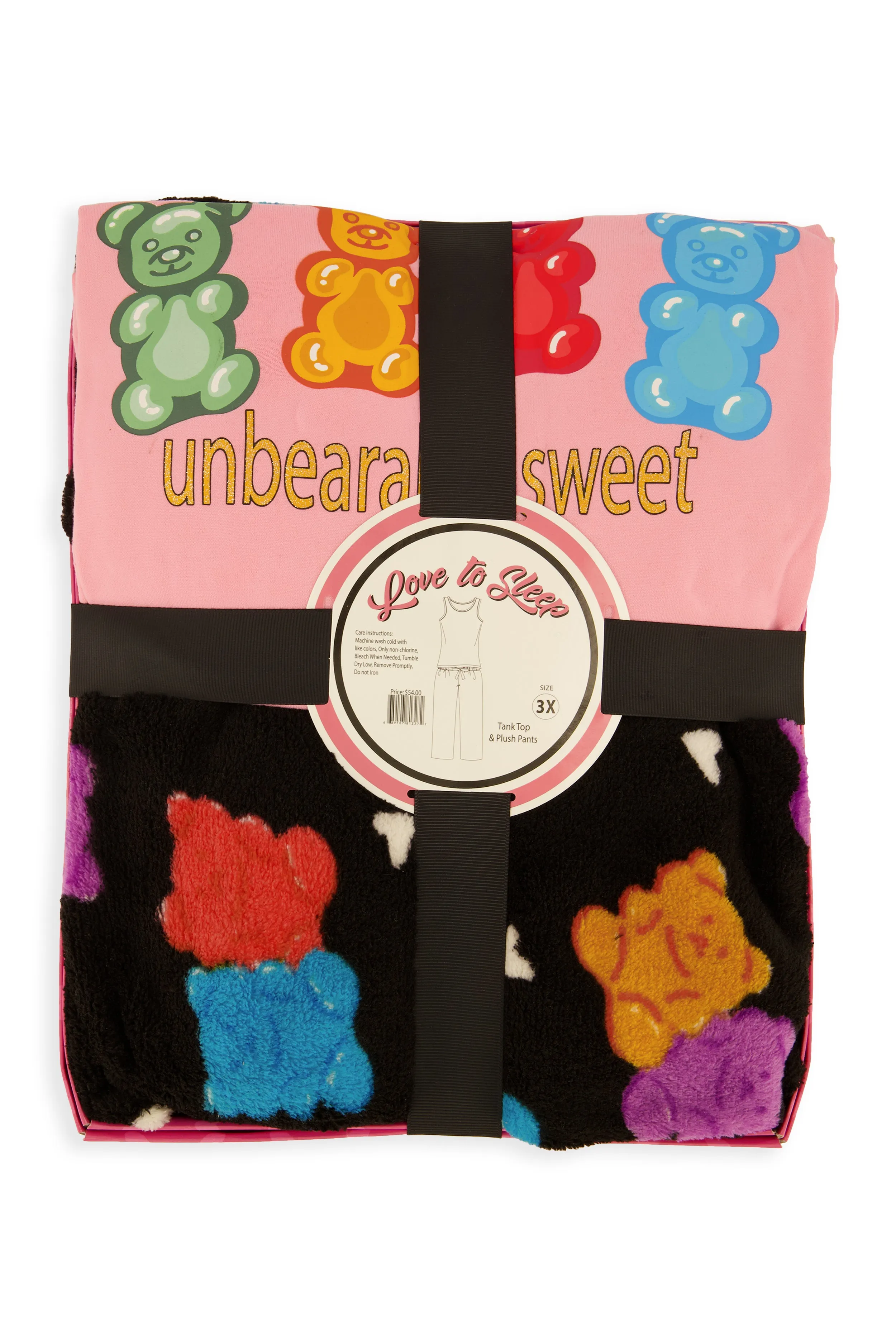 Plus Size Unbearably Sweet Pajama Tank Top and Pants sold by Rainbow product image thumbnail 3