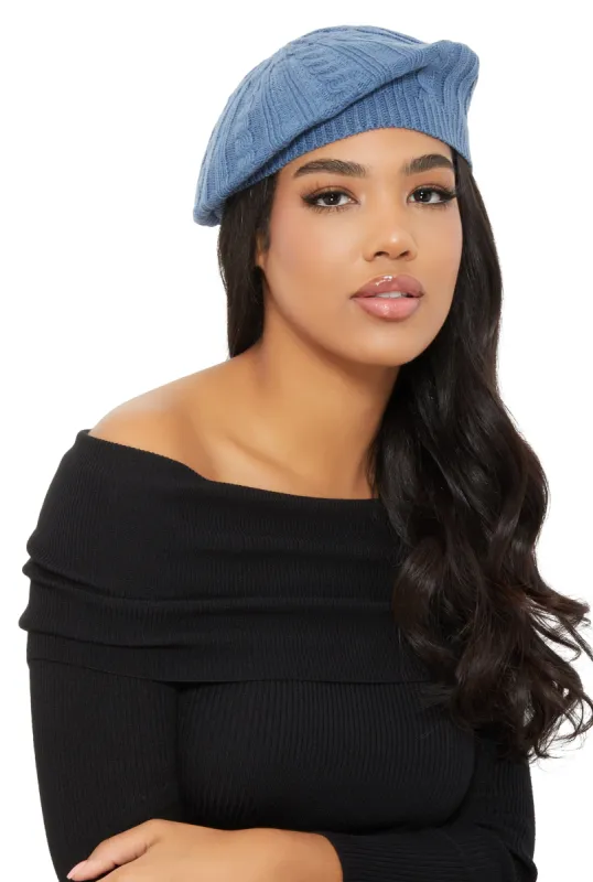 Cable Knit Beret sold by Rainbow