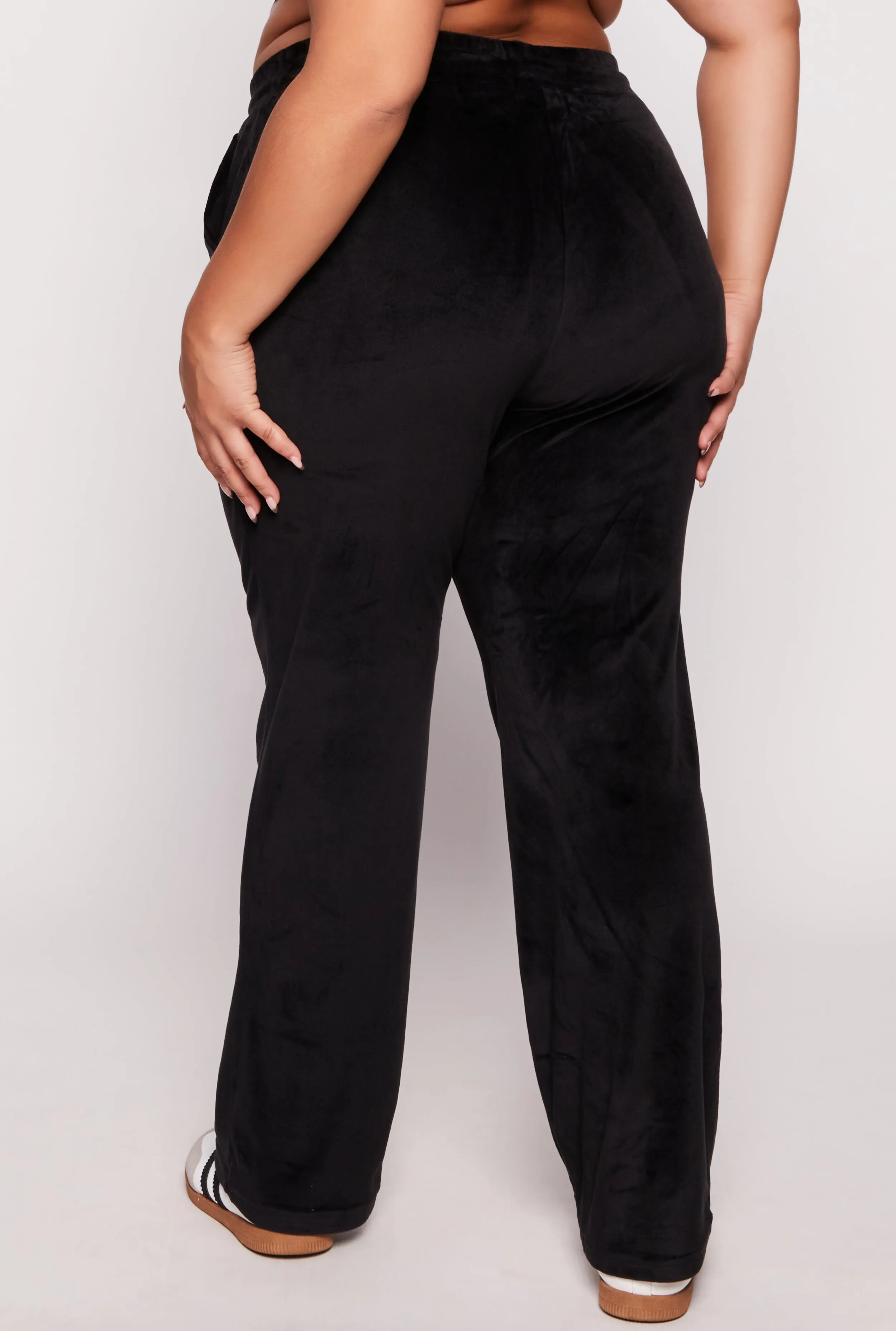 Plus Size Velour Wide Leg Pants sold by Rainbow product image thumbnail 2
